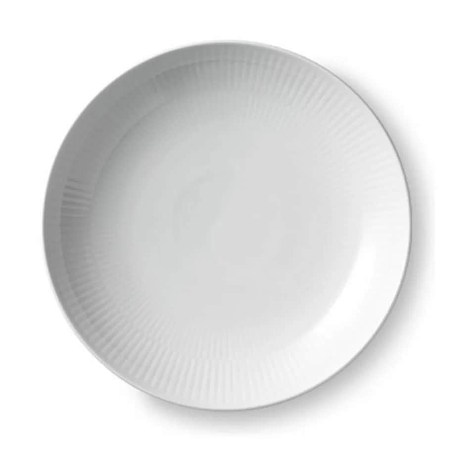 Royal Copenhagen frokosttallerkener Hvid Riflet Tallerken
