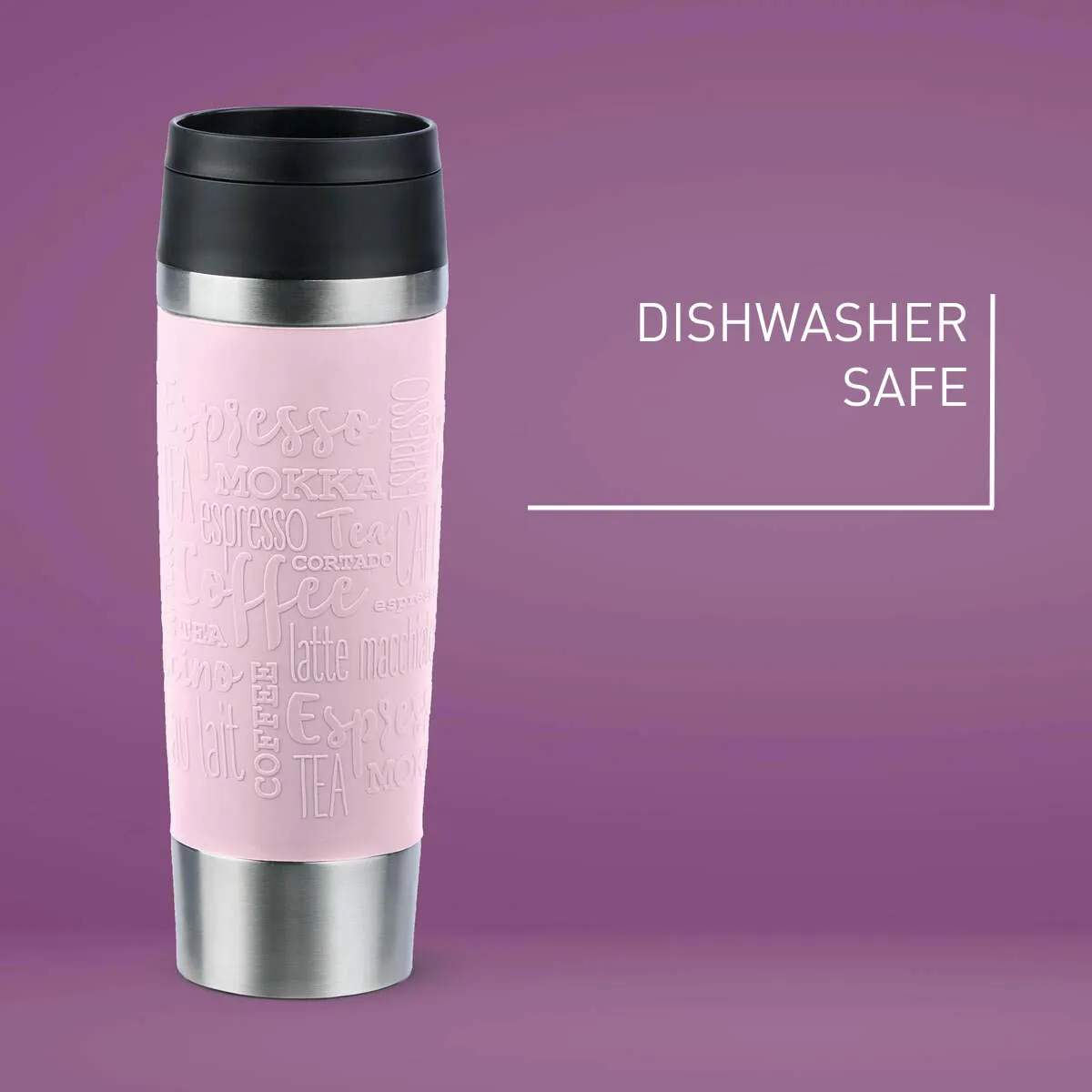 Emsa To go kopper To Go To-Go Classic Rejsekrus i Pastel Pink, 0.5 L, 3