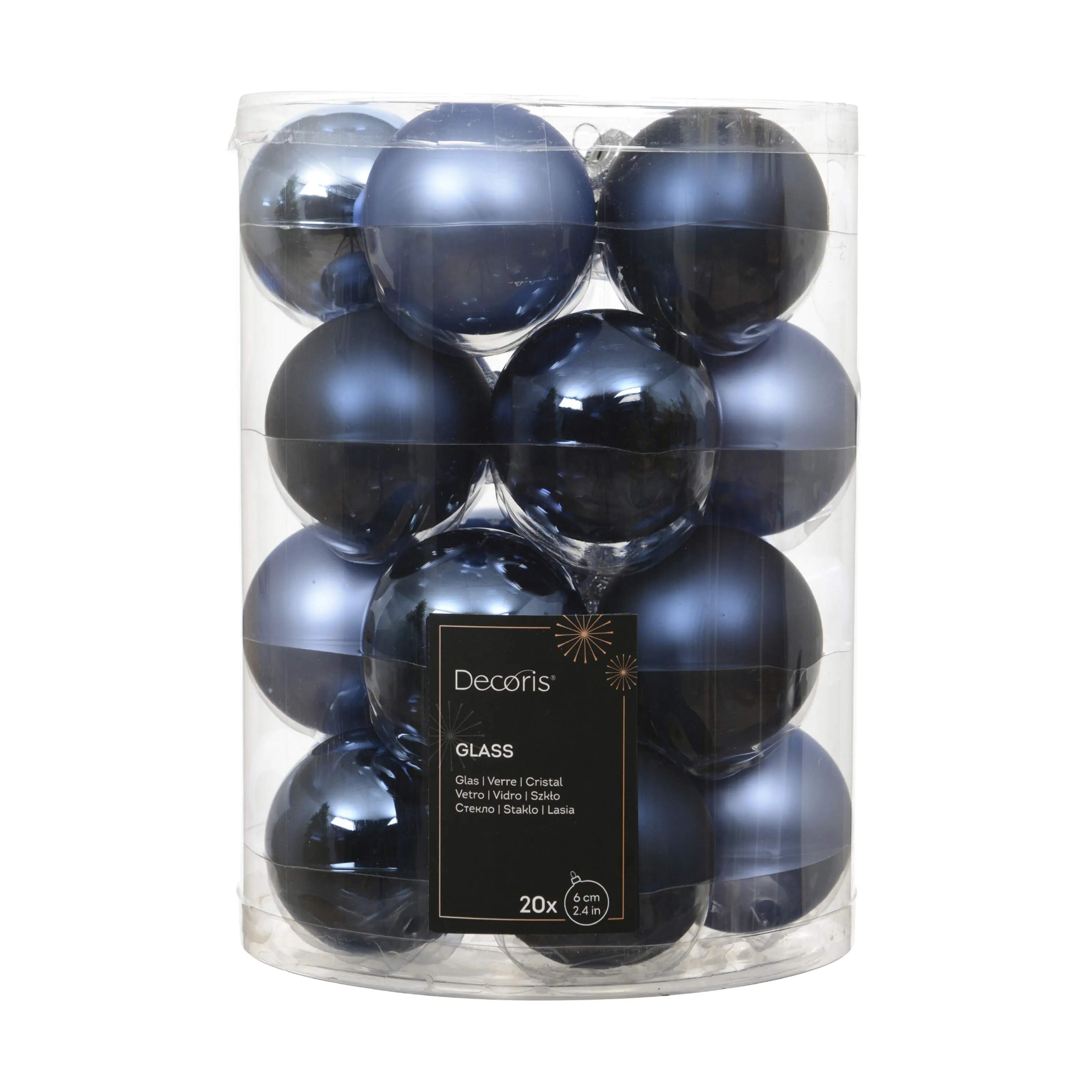 Casa Christmas Julekugler Julekugle - 20 stk. i Blue dawn/Night blue, 2