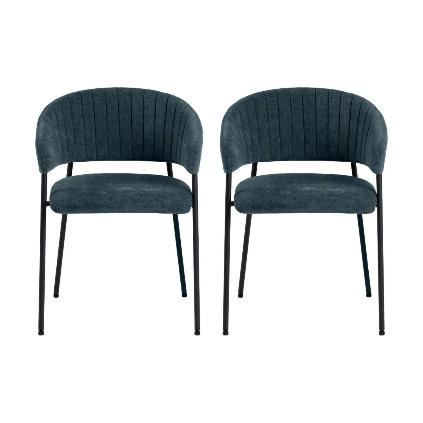 Ann Spisebordsstol - 2 stk., mørkeblå/sort, large