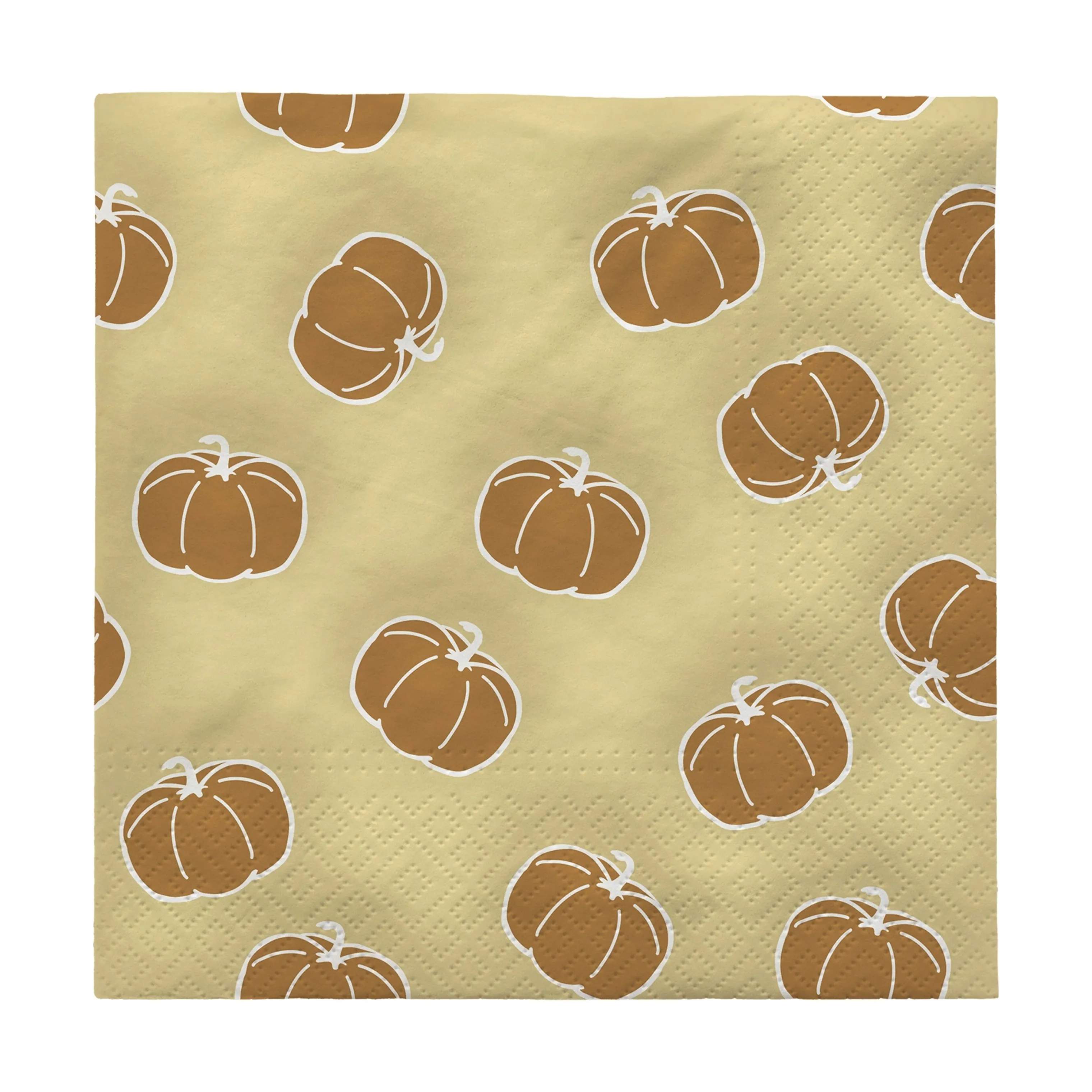 Broste Copenhagen Papirservietter Pumpkin Papirservietter - 20 stk. i Beige, 1