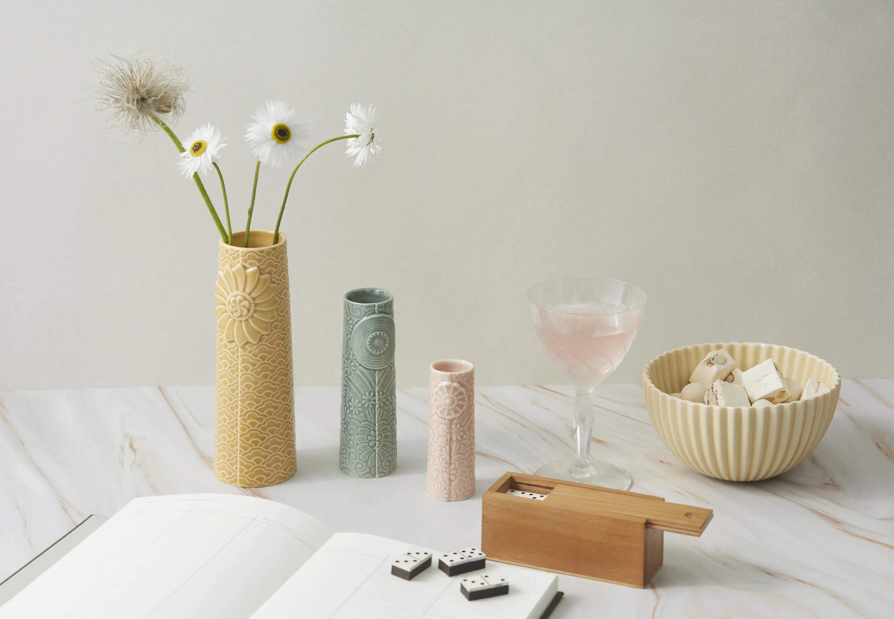 Dottir Vaser Pipanella Flock Vase - 3 stk. i Rosy sunset, 2