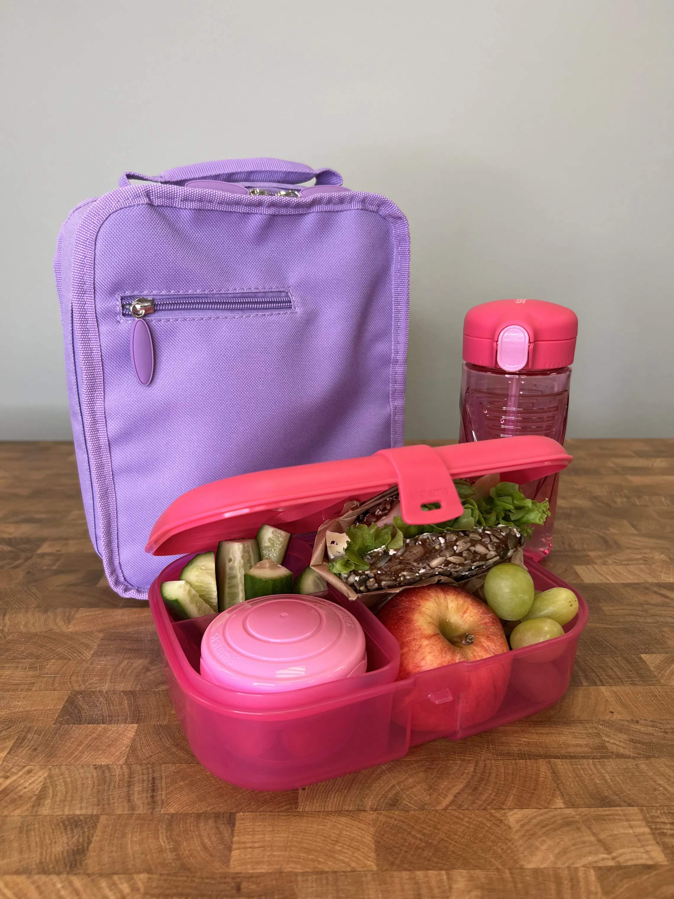 Sistema Madkasser Lunch Time Startpakke - 3 dele i Pink/Purple, 2