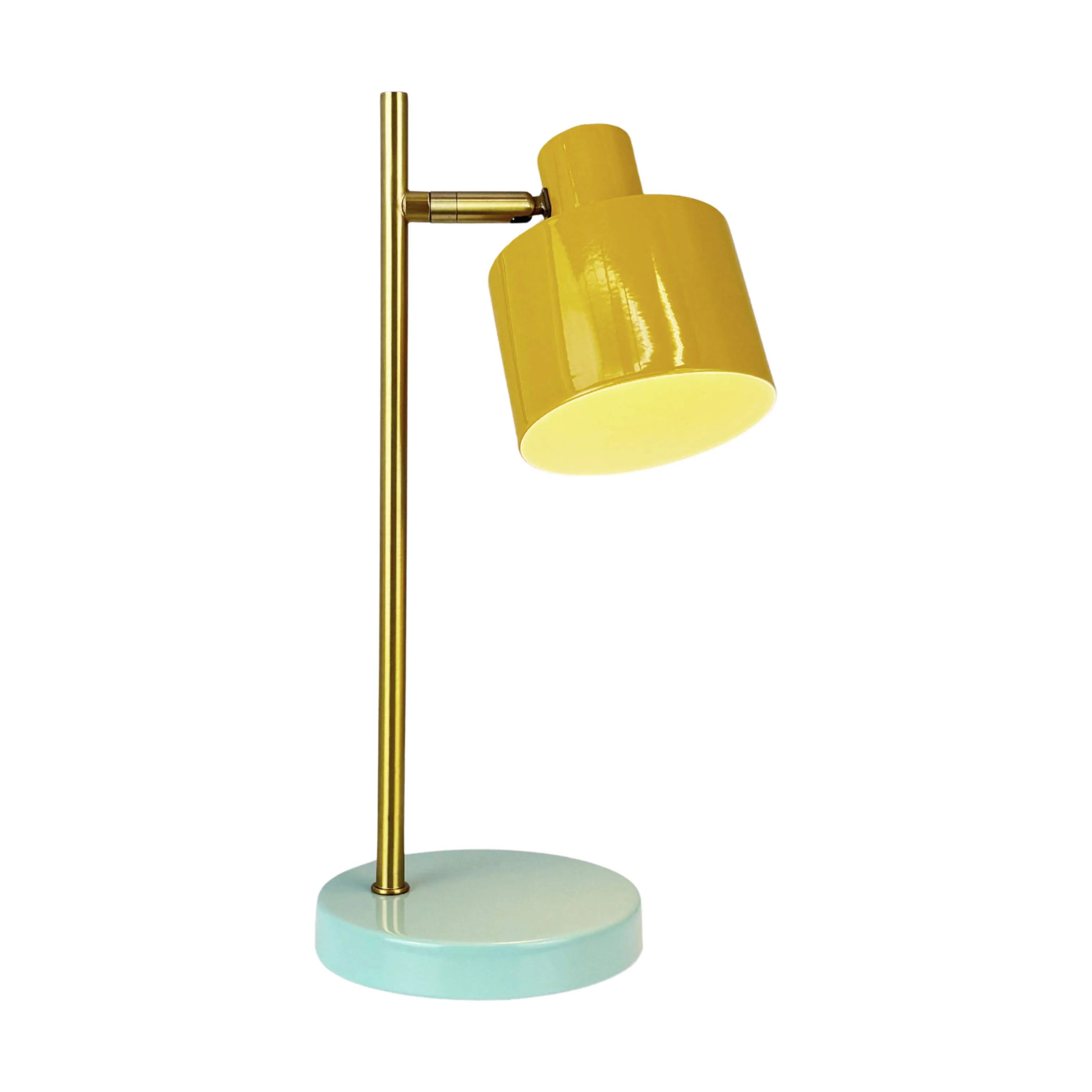Dyberg Larsen Bordlamper Ocean Bordlampe i Karry/ messing/ turkis, 28 cm, 1