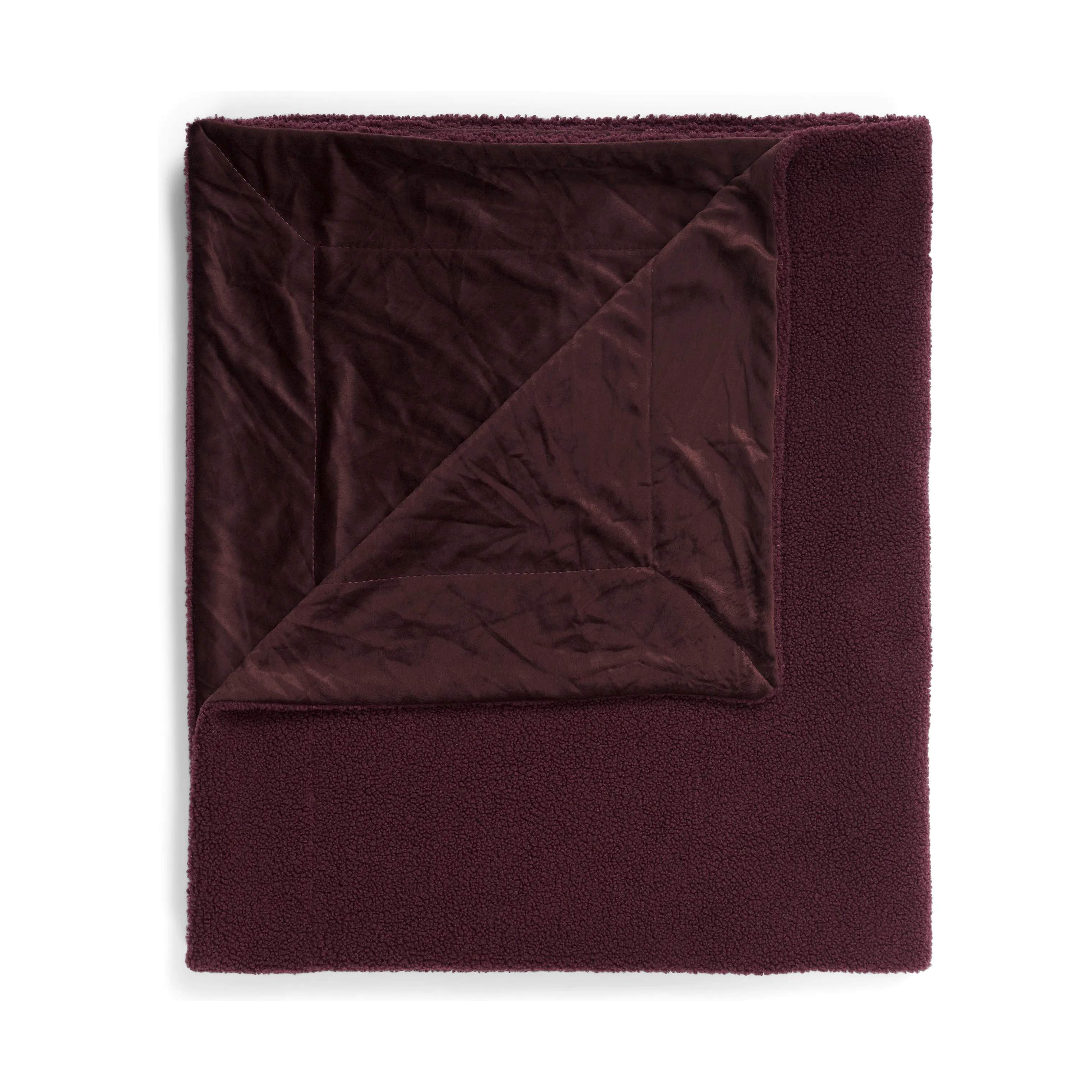 Essenza Plaider Teddy Plaid i Plum Wine, B150 x L200 cm, 1