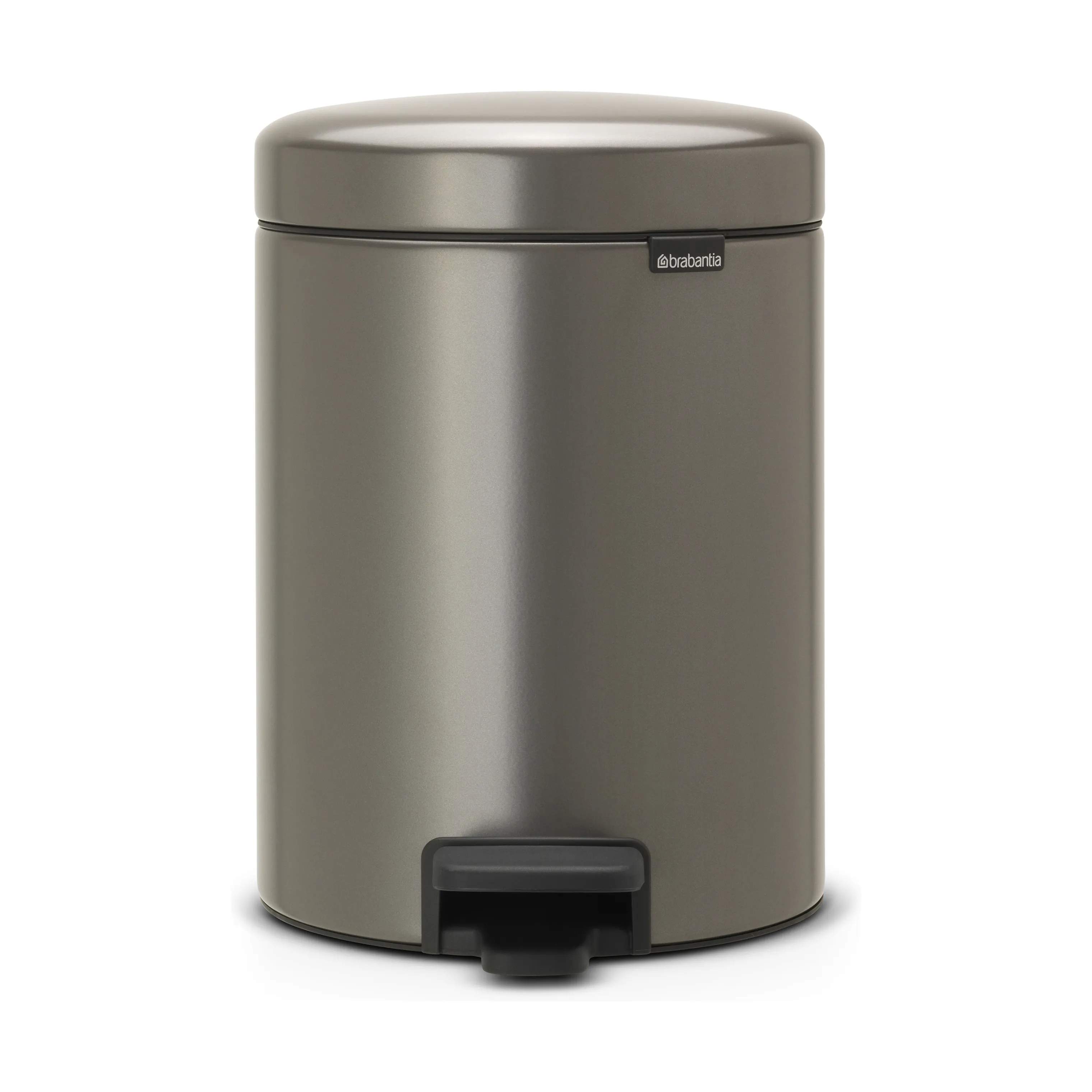 Brabantia Toiletspande Pedalspand NewIcon i Platinum, 5 L, 1