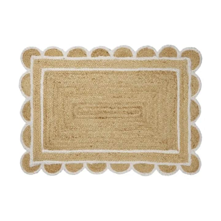 Broste Copenhagen Dørmåtter Scallop Dørmåtte i Hvid, 1