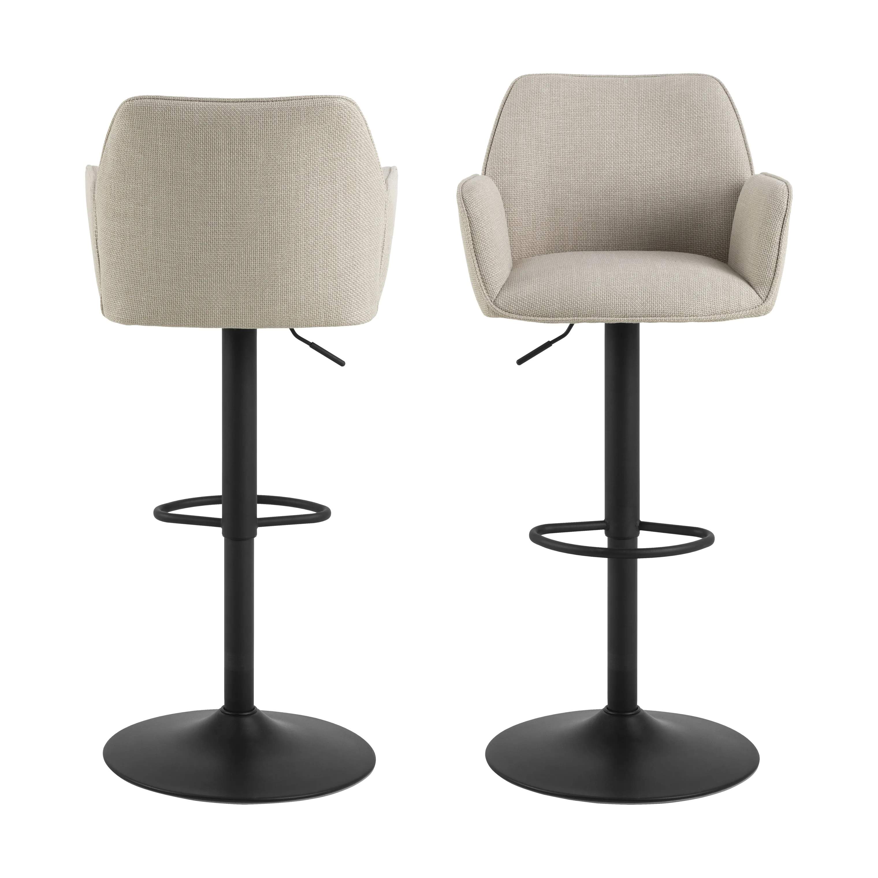 CASA Living Barstole Glenda Barstol i Beige/sort, 6