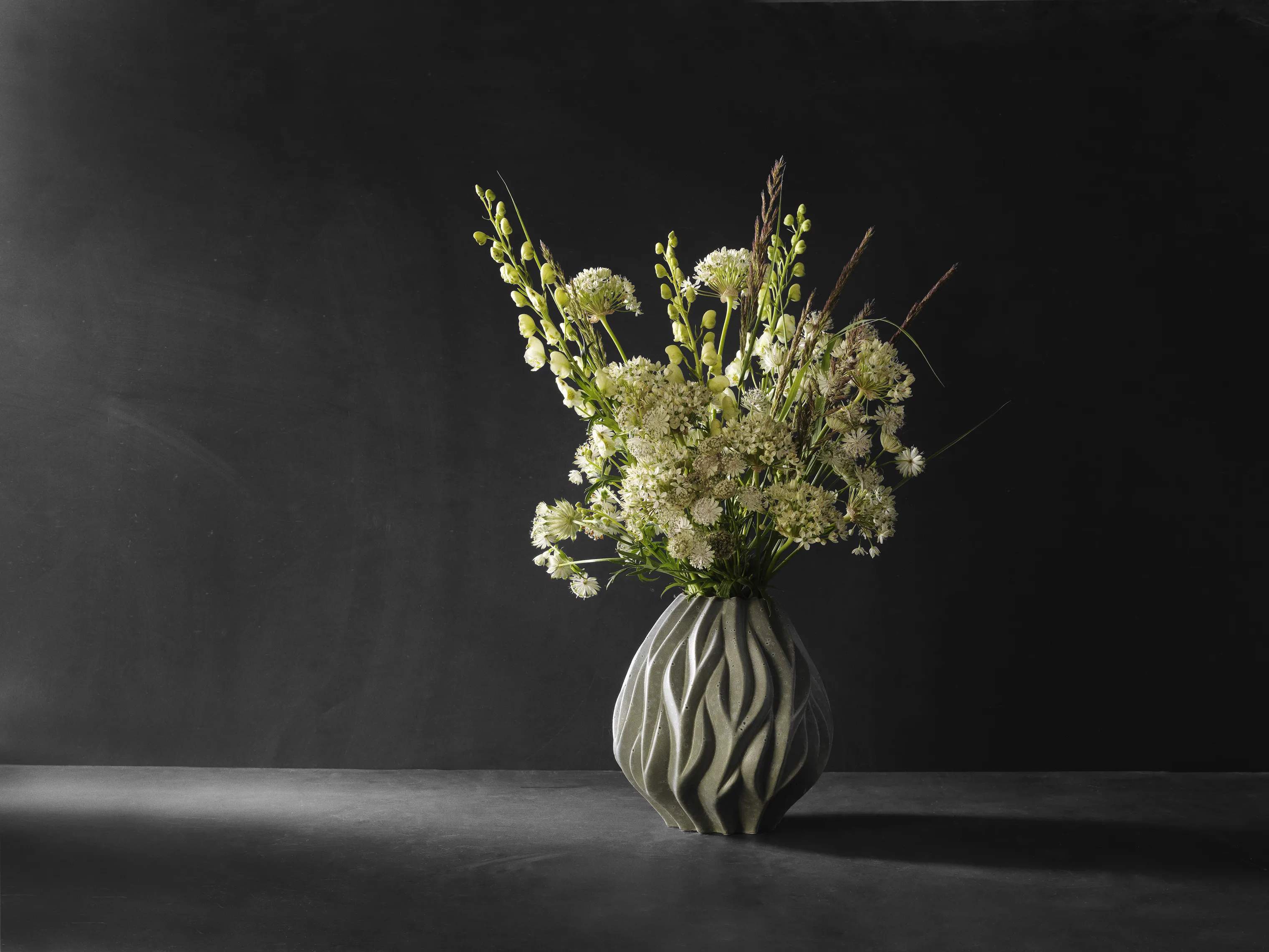 Morsø Vaser Flame Vase i Gråblå, 23 cm, 3