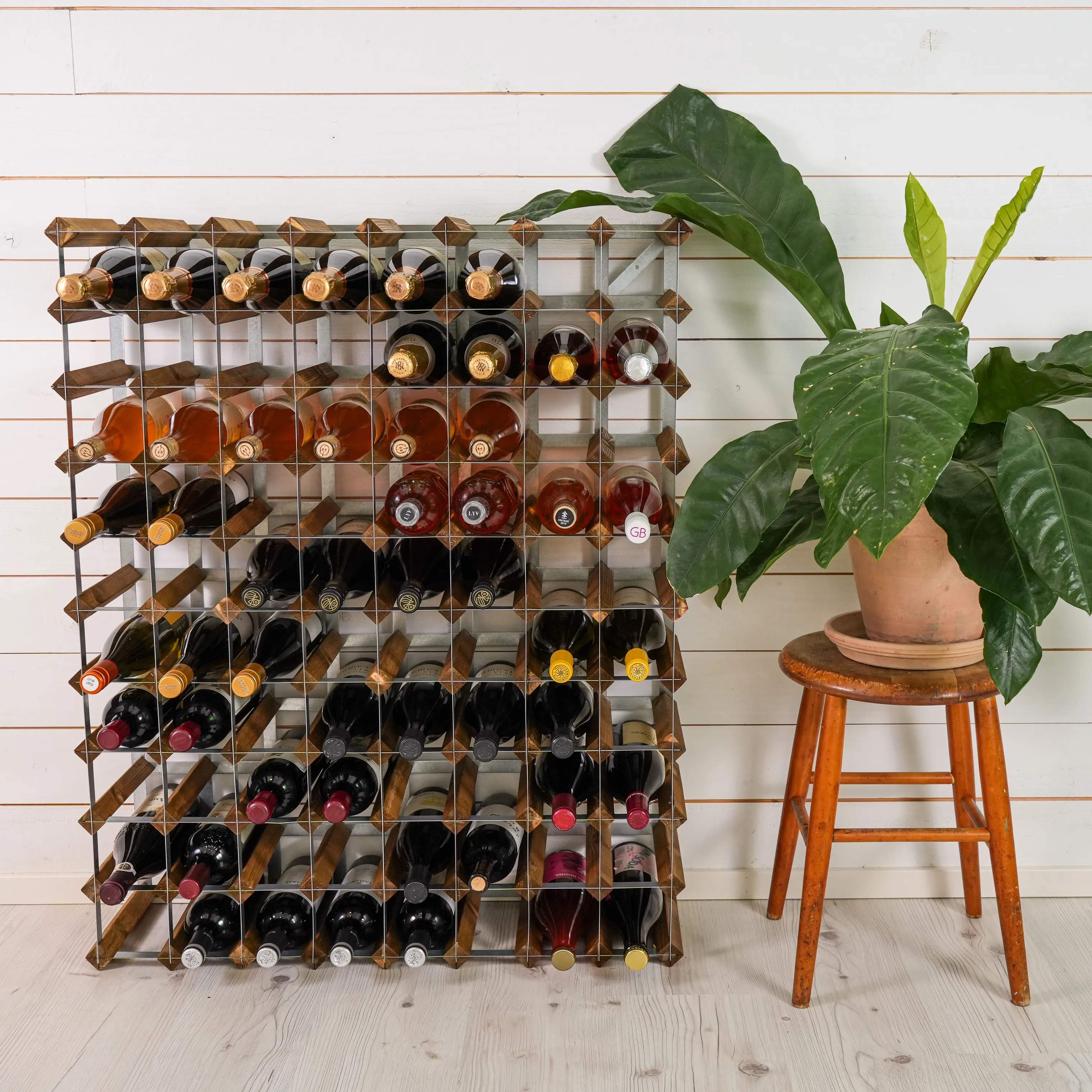 Traditional Wine Racks Vinreoler Vinreol i Lys eg, 90 flasker, 2