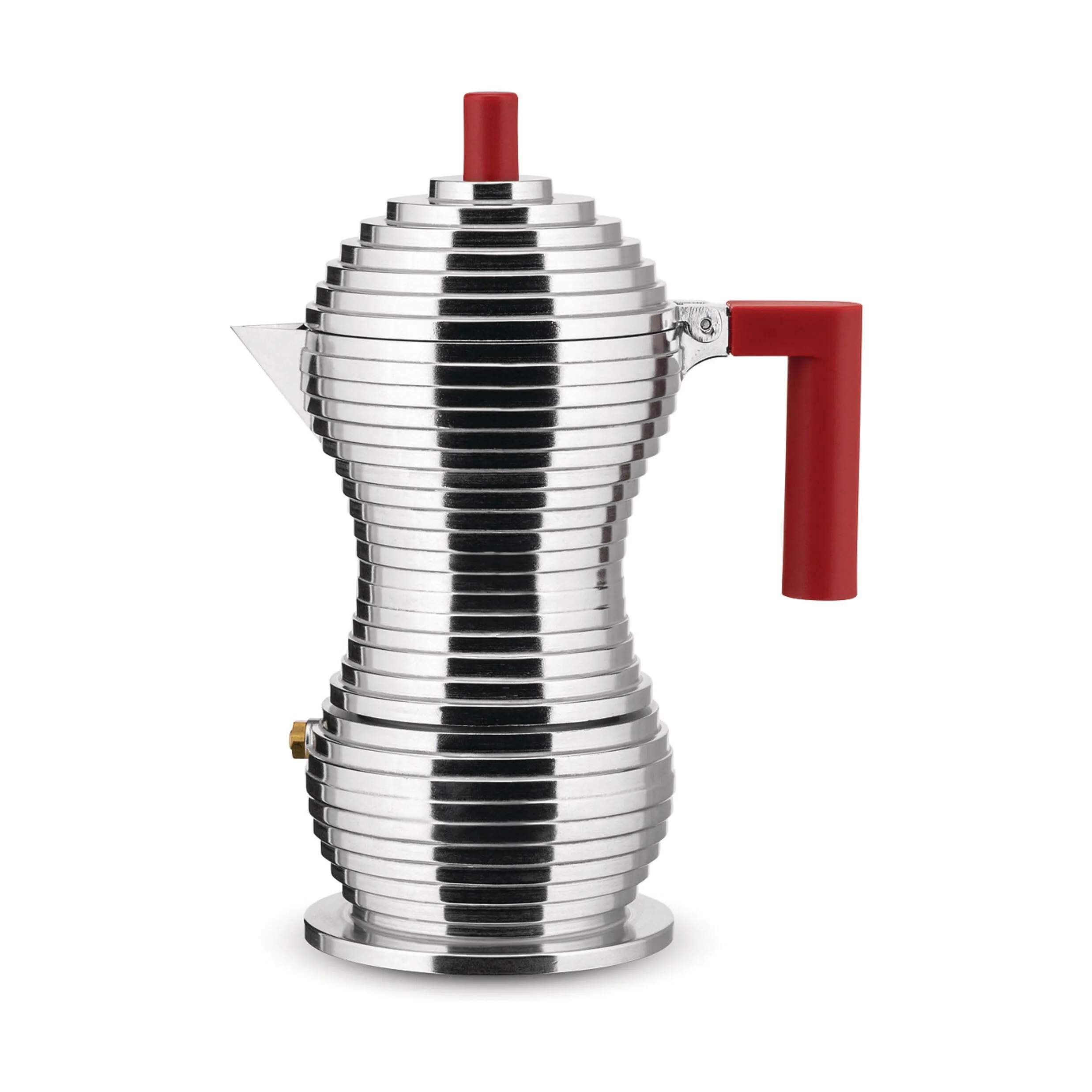 Alessi Espressokander Pulcina Espressokande i Stål/rød, 15 cl, 1
