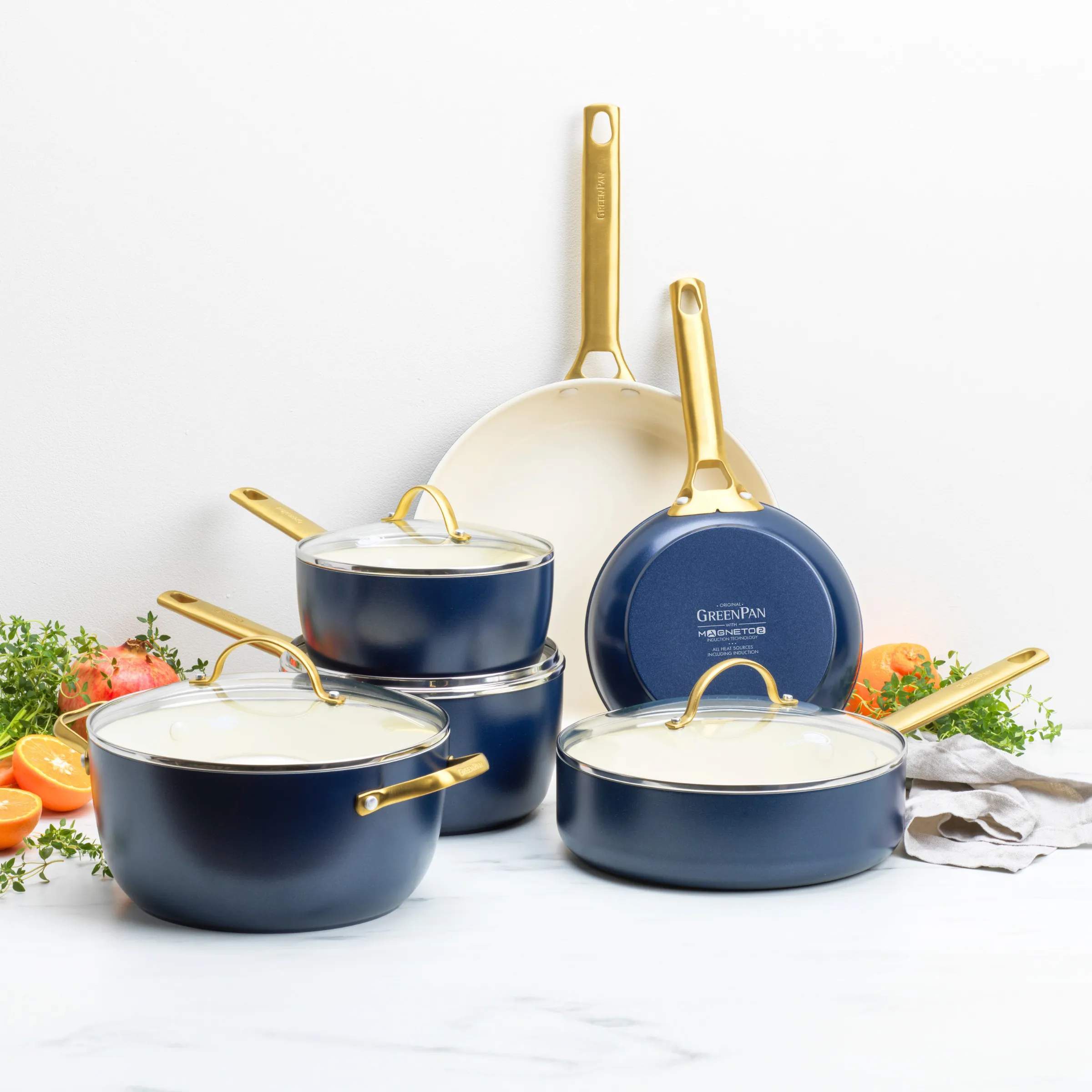 Greenpan Stegepander Padova Reserve Padova Pandesæt - 2 dele i Oxford Blue, Ø 20/26 cm, 7