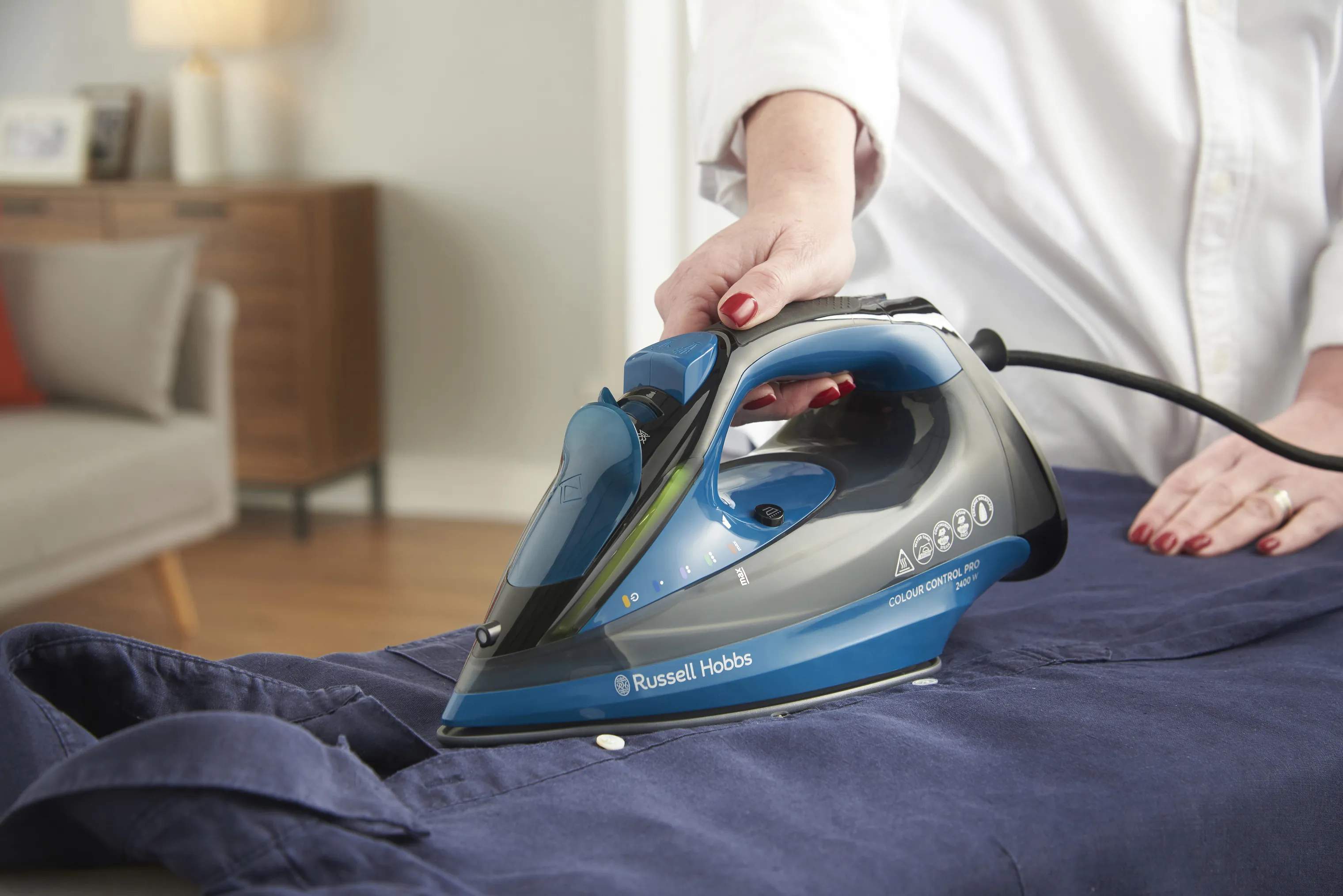 Russell Hobbs Strygejern Colour Control Pro Strygejern i Turkis/Sort, 5