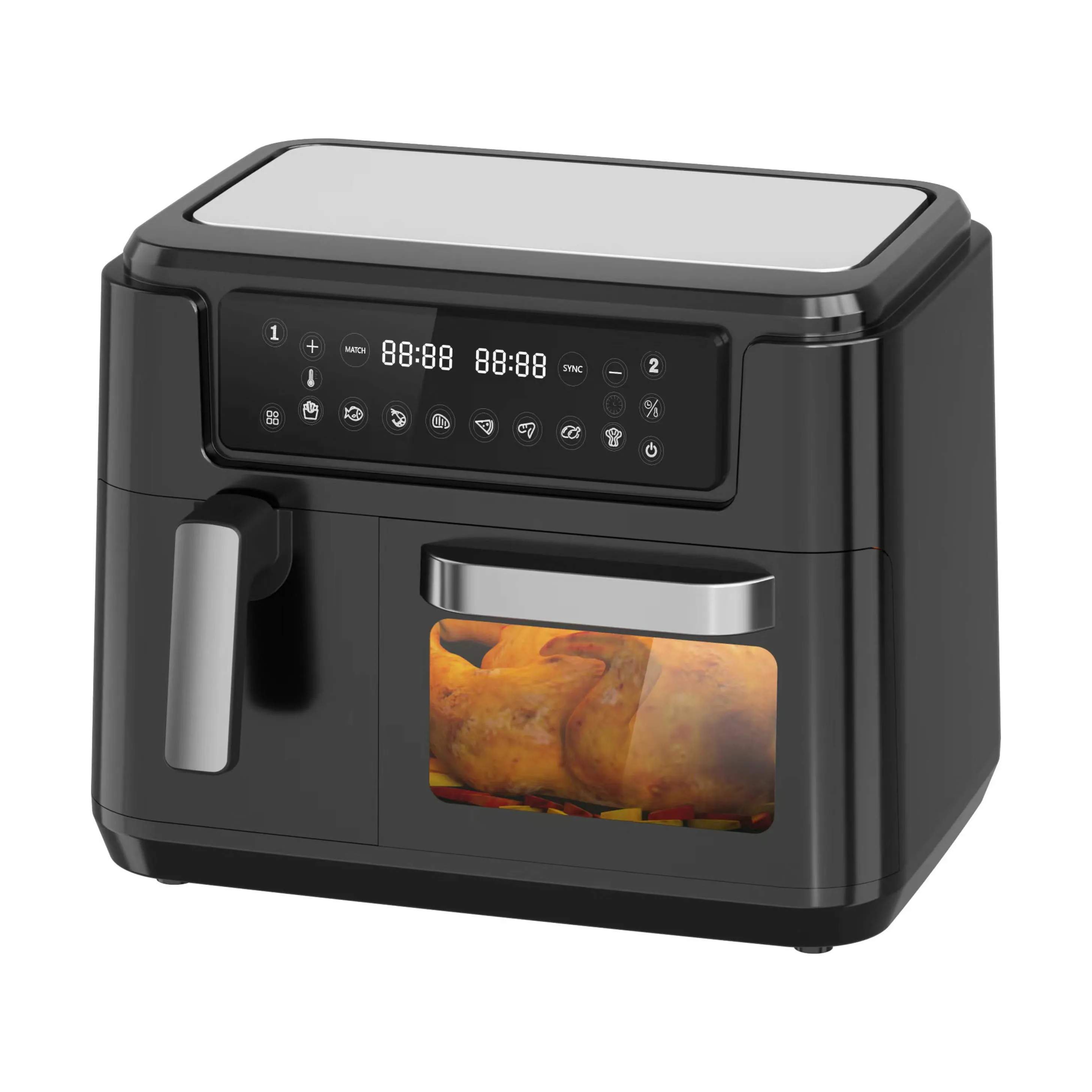 GRILL'N'GO Airfryers Valencia Dobbelt Airfryer i Sort, 2