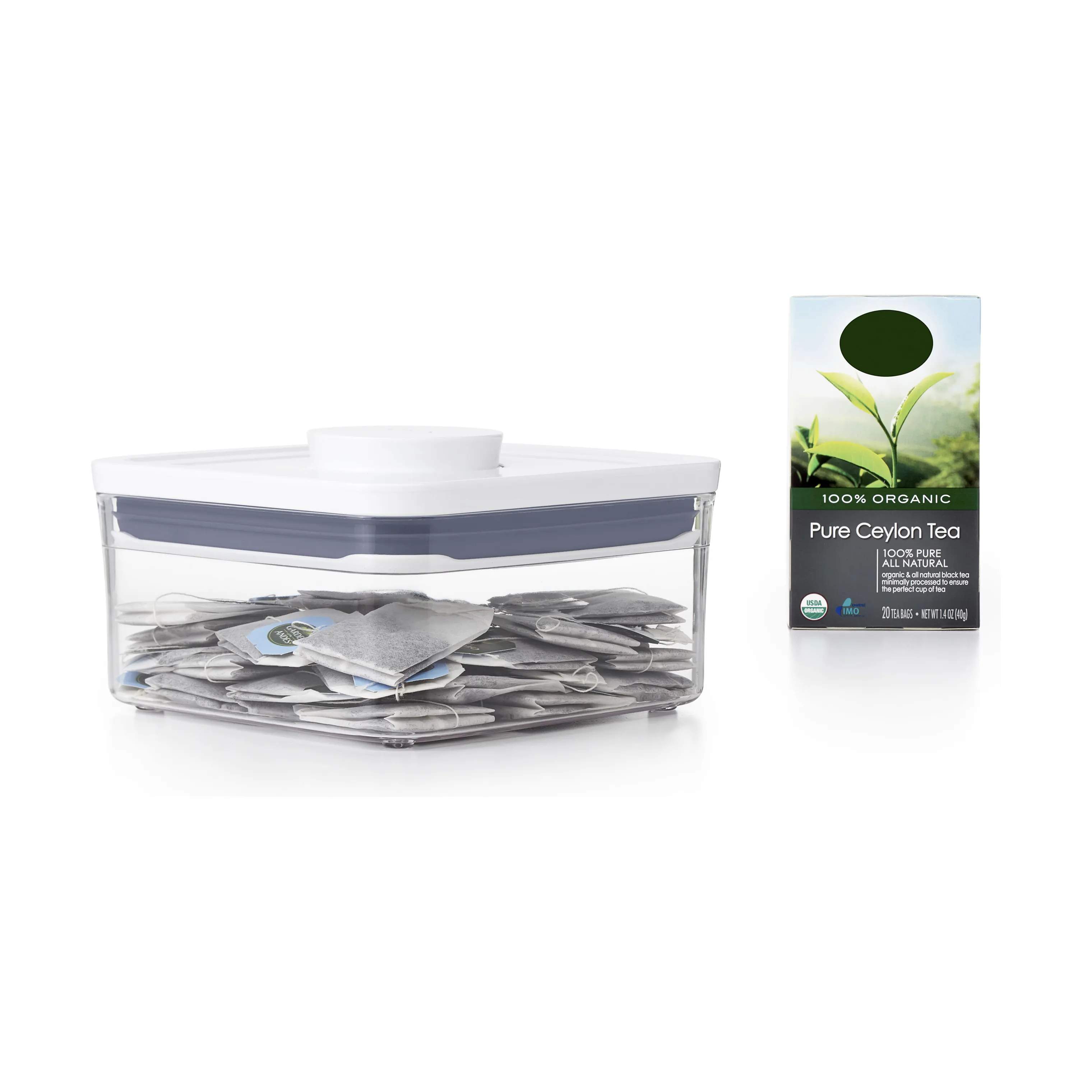 OXO Opbevaringsbokse POP Opbevaringsboks i Transparent / hvid, H8,5 cm x 1 L, 3