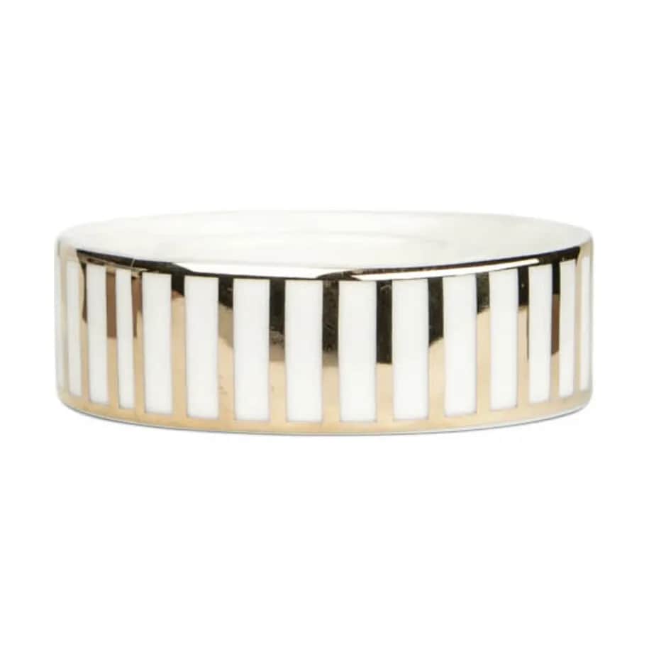 Jette Frölich Design Jule- og adventsstager Vinterstjerner Fyrfadsstage i Hvid / Guld, 1