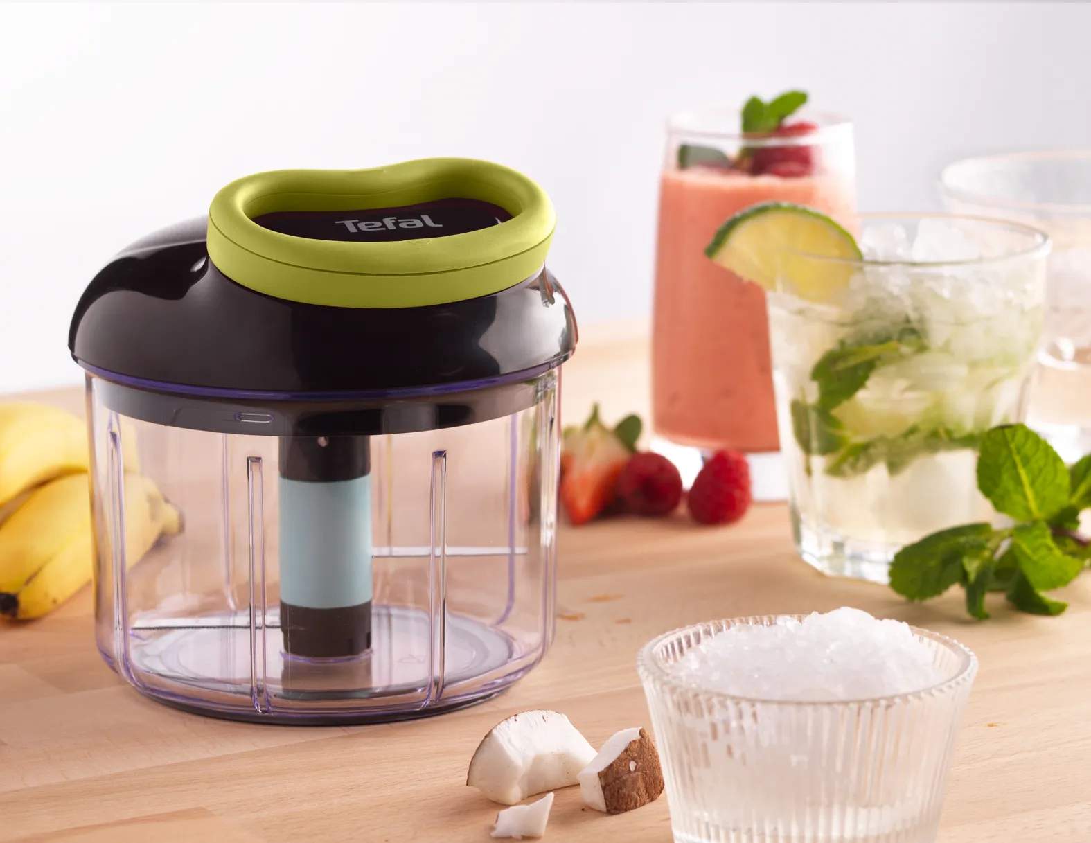 Tefal Minihakkere 5 second chopper Minihakker i Klar / Sort / Grøn, 2