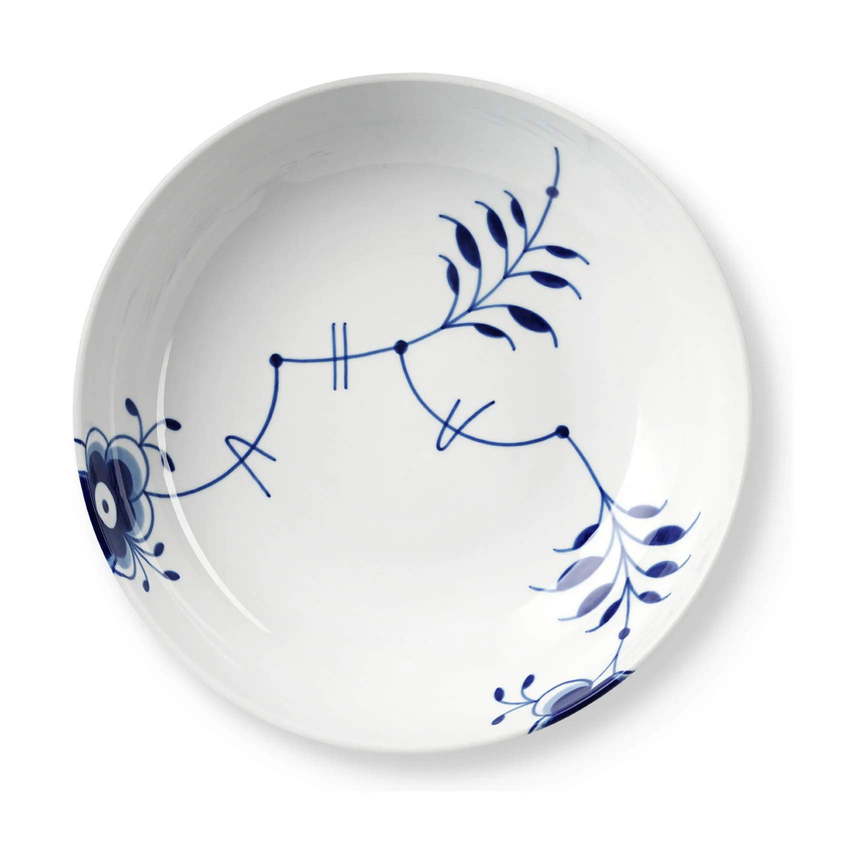 Royal Copenhagen Salatskåle Blå Mega Riflet Skål i Koboltblå/hvid, 28 cm, 4