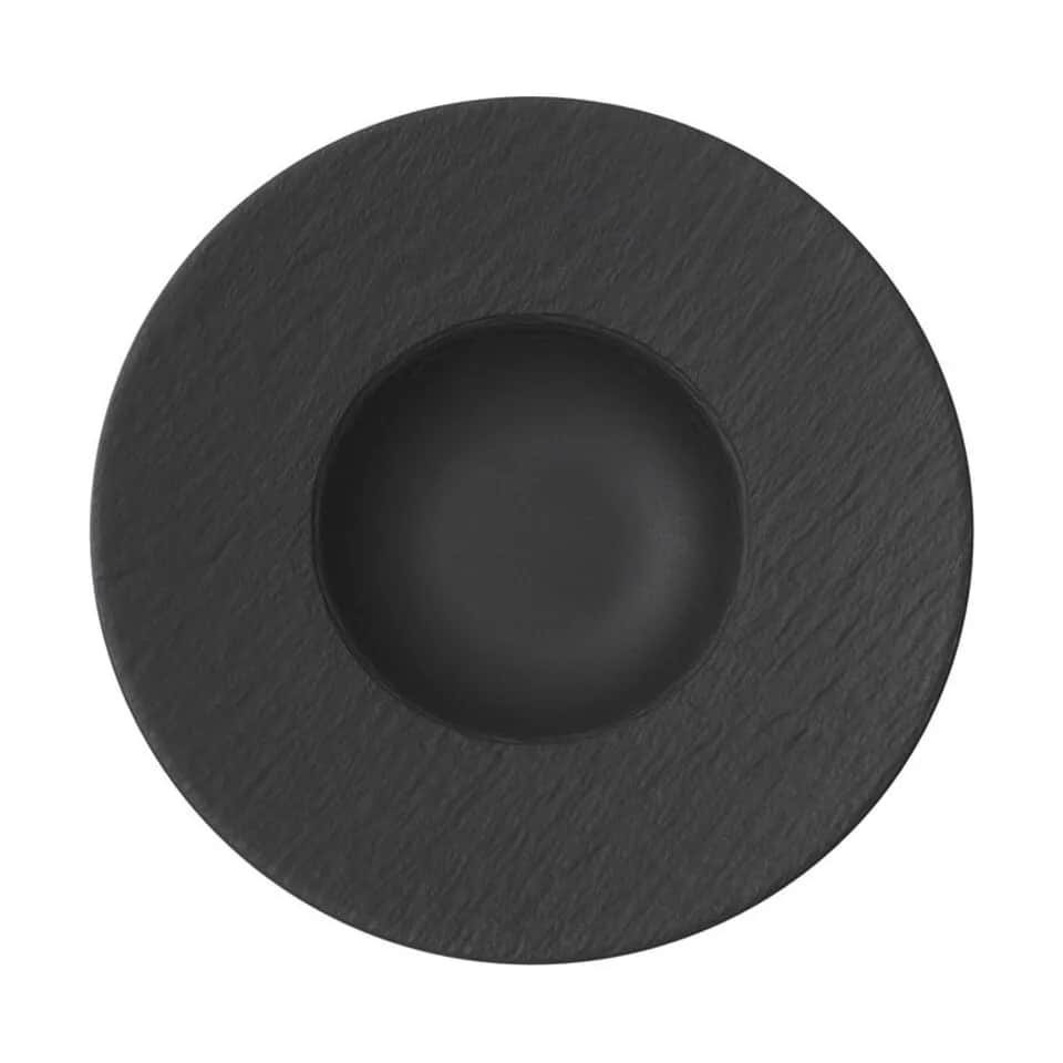 Manufacture Rock Pastatallerken, mat sort, large