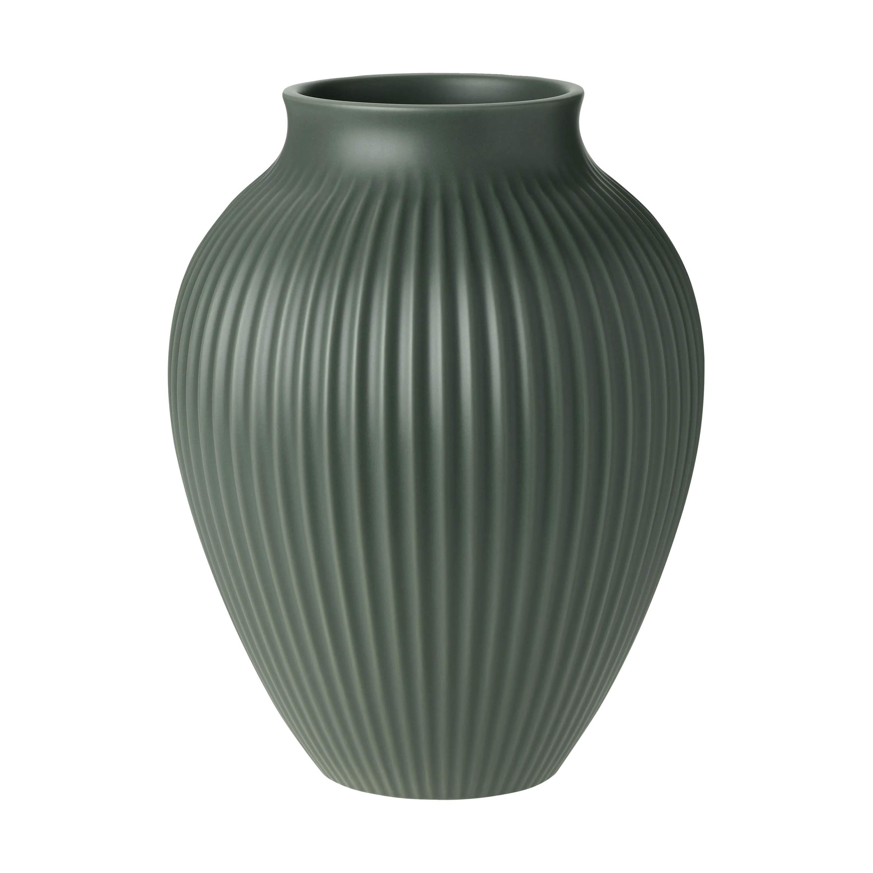 Riller Vase, ripple mat celadon green, large
