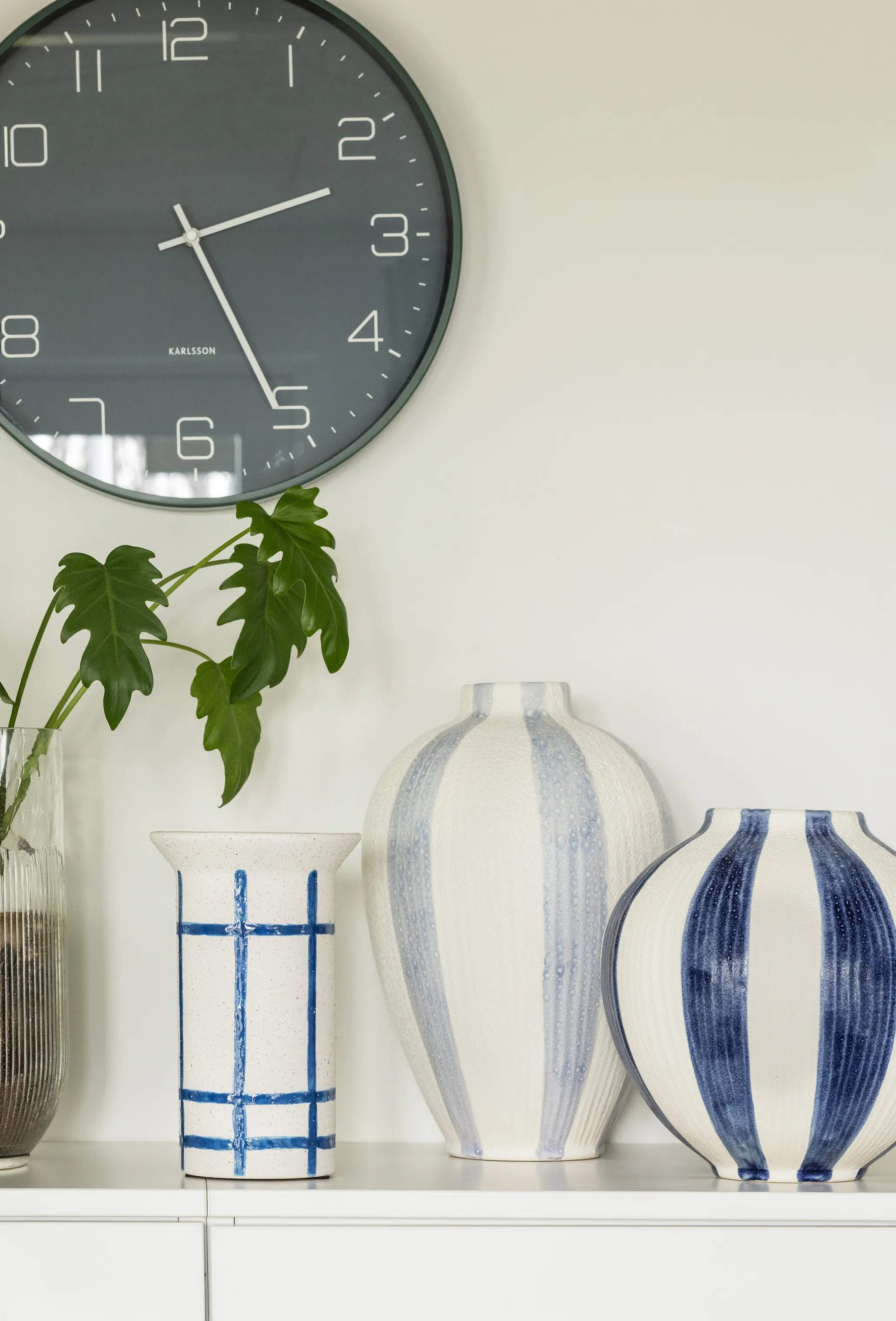 CASA Living Vaser Vase i Hvid/lyseblå, 2