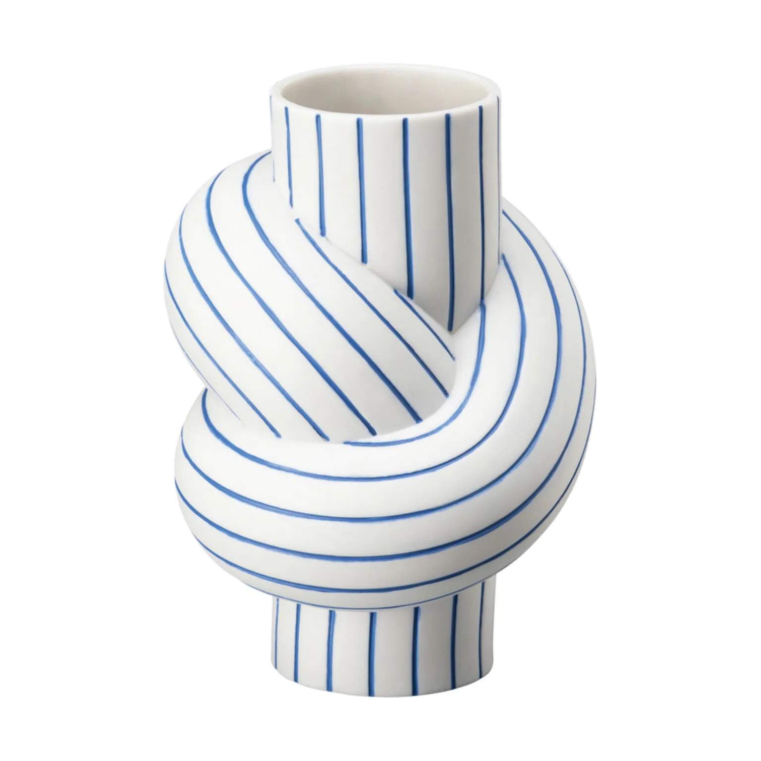 Node Stripes Vase, stripes blå, large