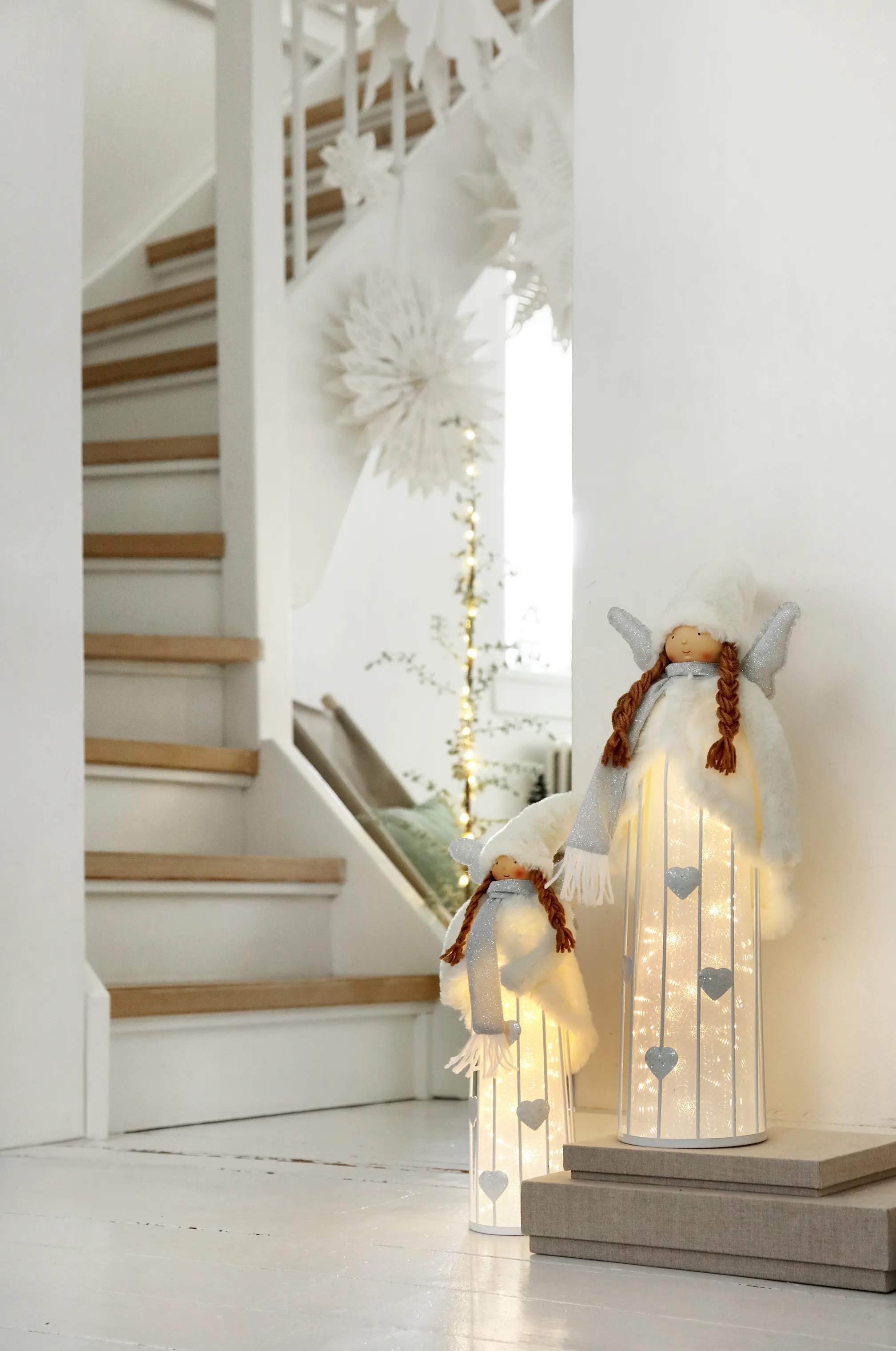 Casa Christmas Juleophæng Iskrystal i Hvid, 65 cm, 3