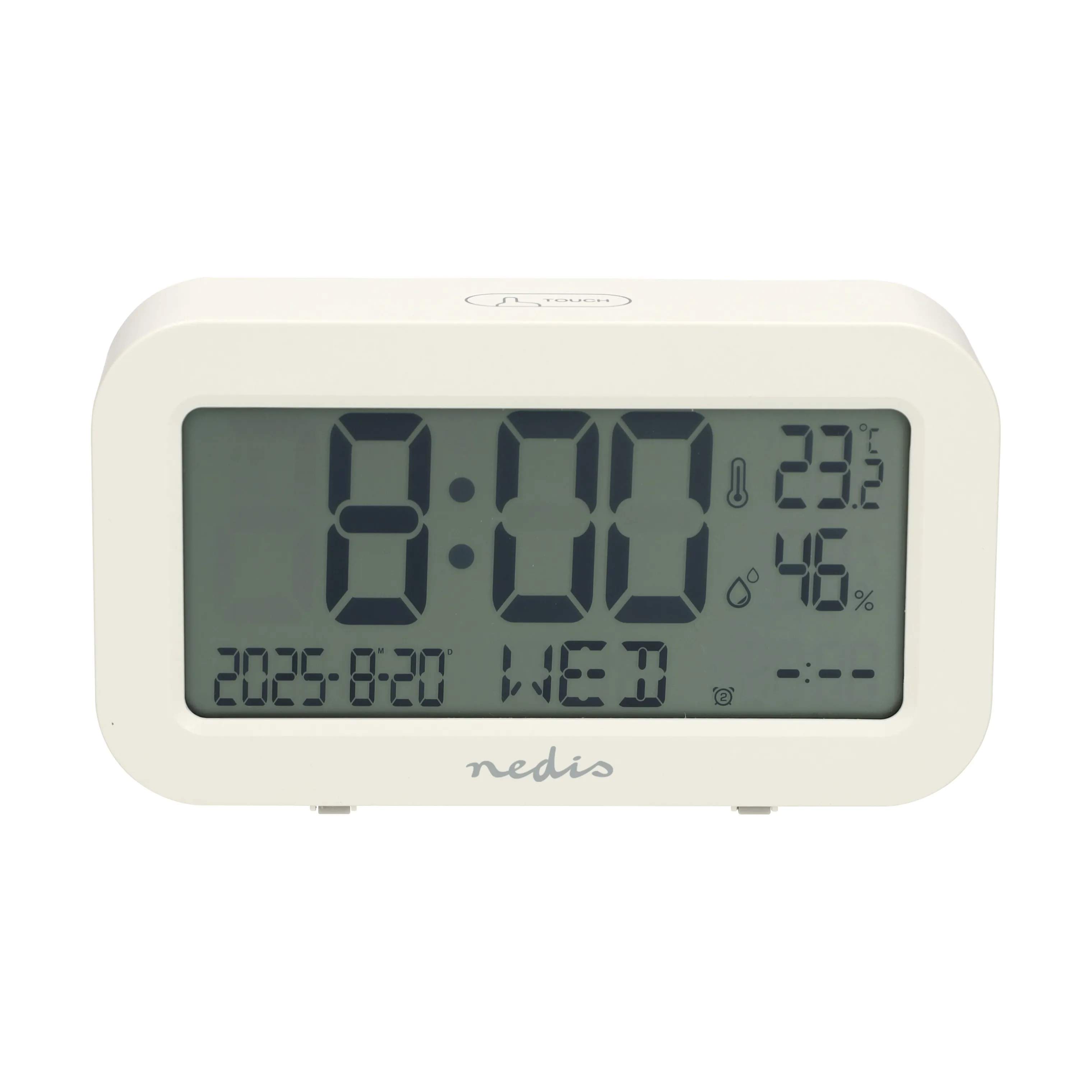 Nedis Vækkeure Digitalt Vækkeur i hvid, 1