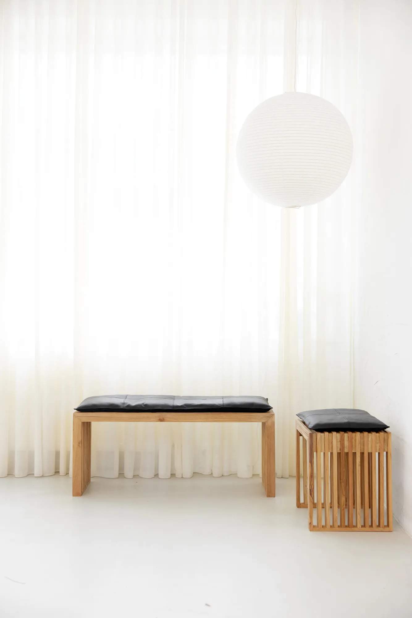 cinas Bænke Rib Bænk i Teak, 2