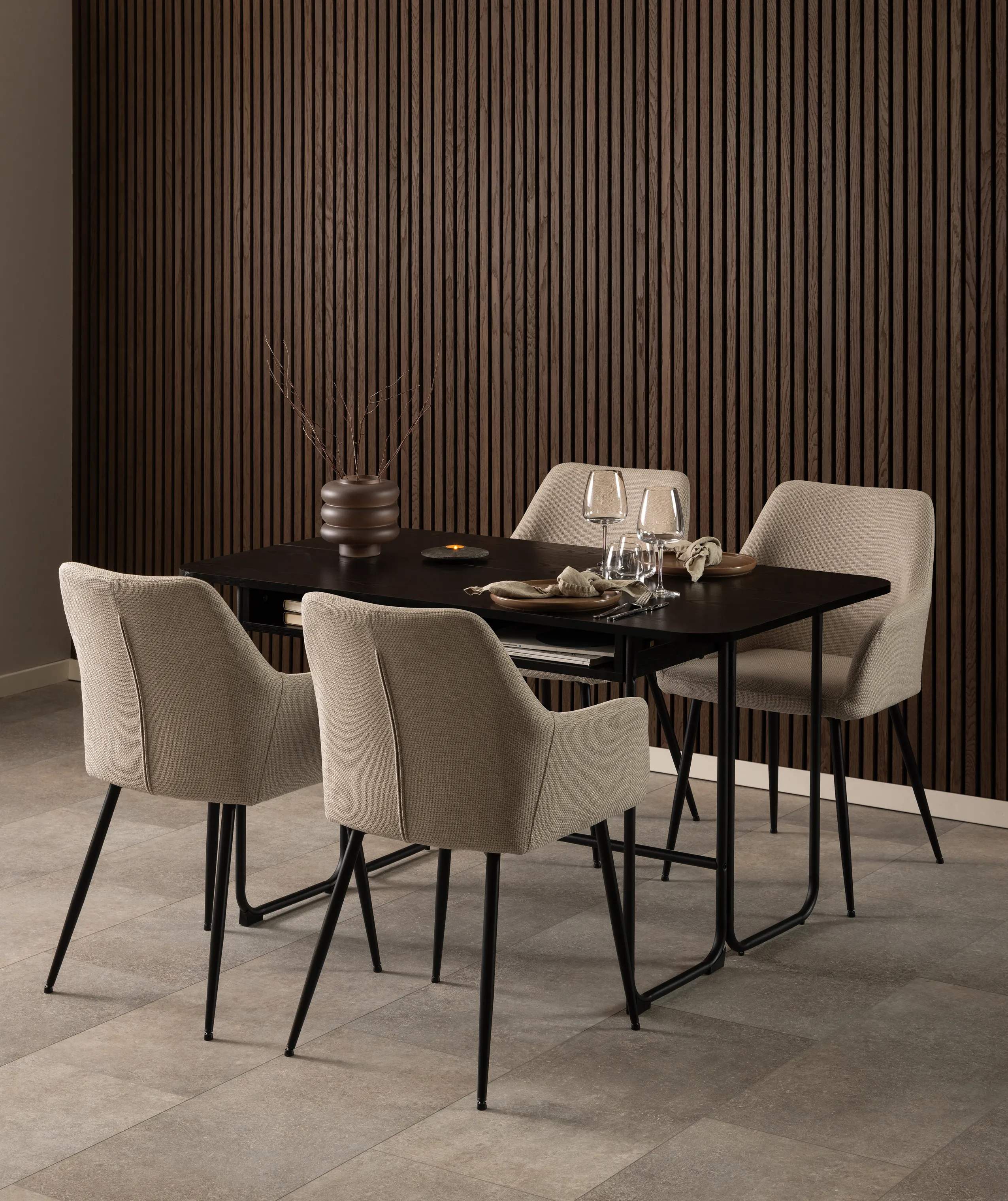 CASA Living Spisebordsstole Lizzy Spisebordsstol - 2 stk i Beige, 3