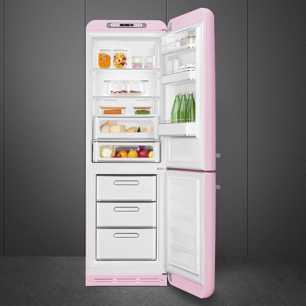 Smeg Køleskabe 50's Style Kølefryseskab i Pink, 2