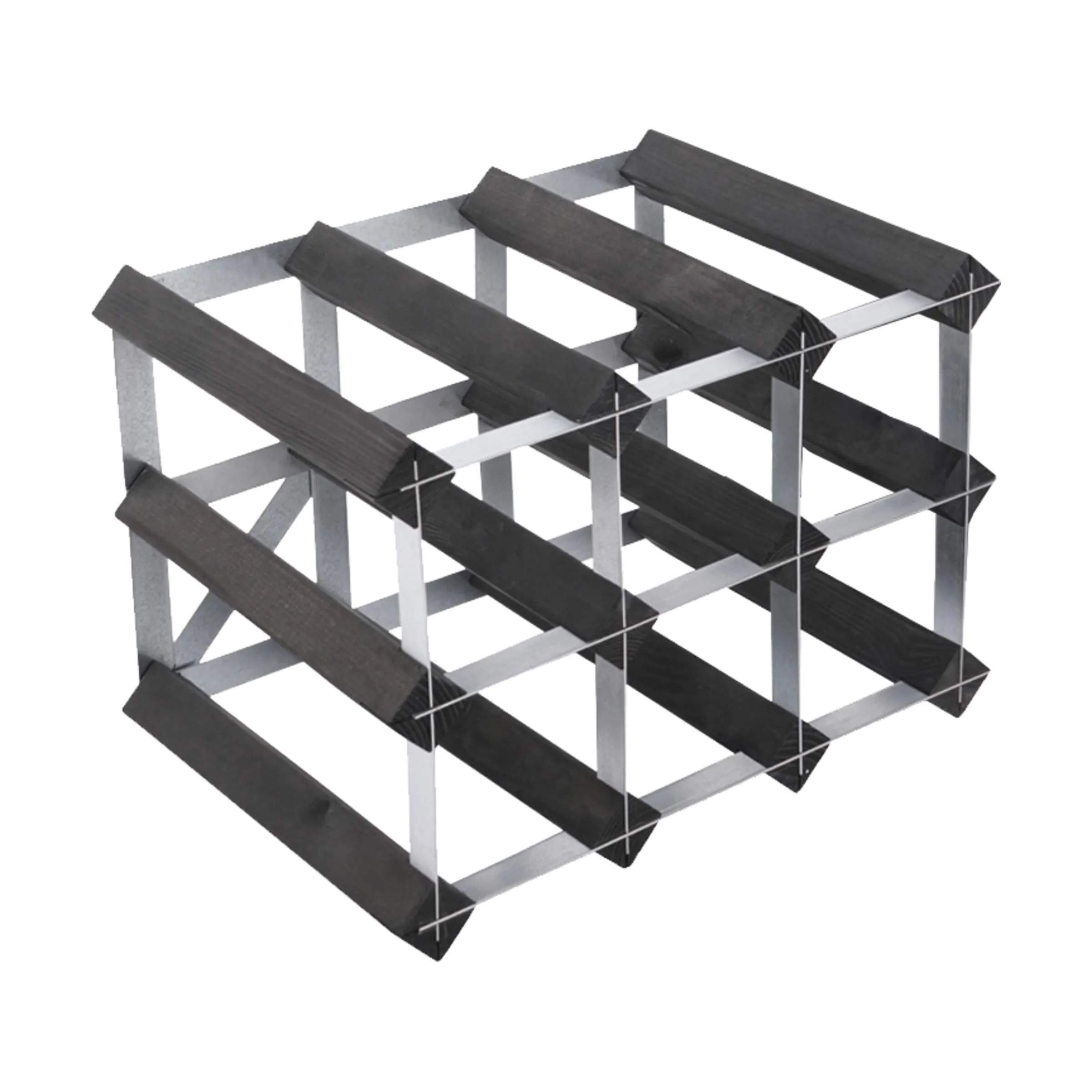 Traditional Wine Racks Vinreoler Vinreol i Sort Asketræ, 1