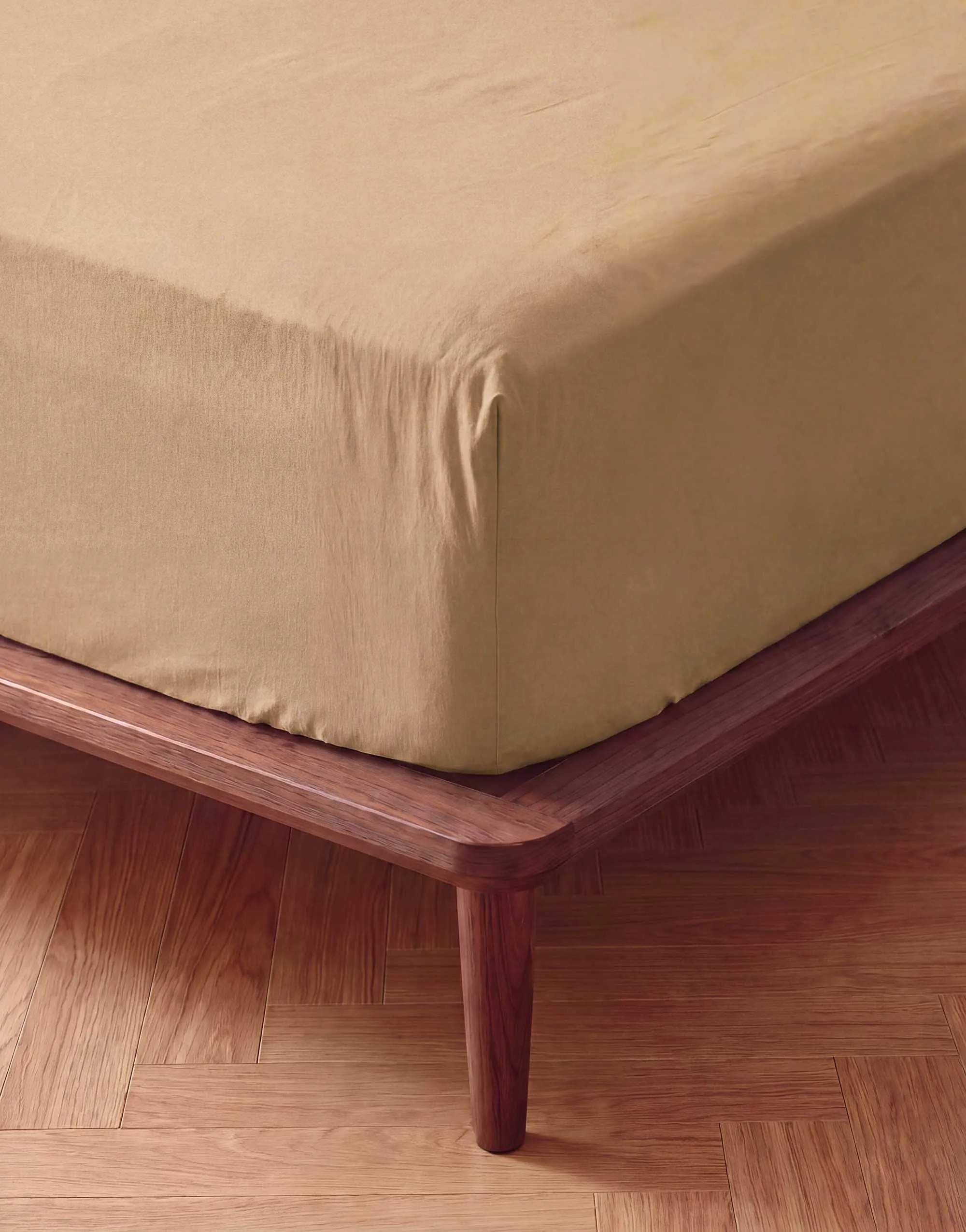 Essenza Lagner Fine Organic Jersey Boxlagen i Golden sand, B200 x L220 cm, 4