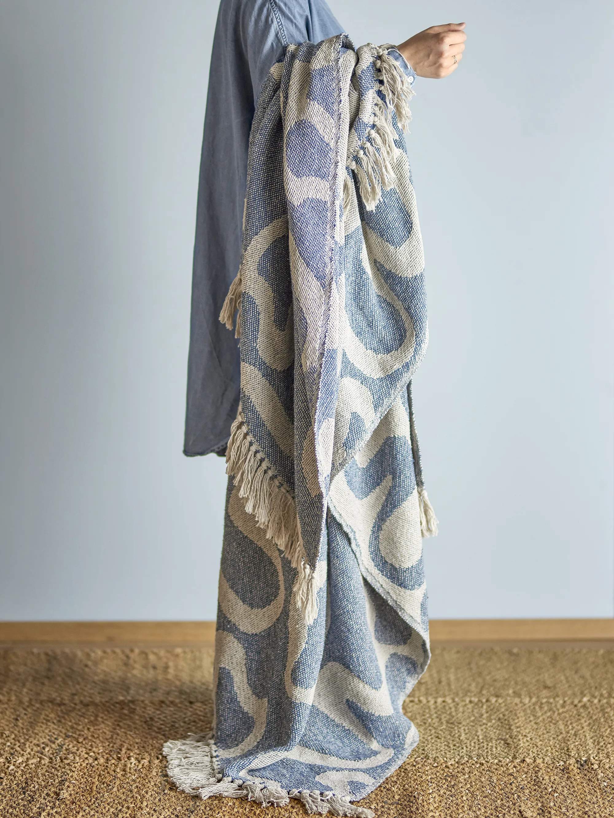Bloomingville Plaider Salobre Plaid i Blå, 2