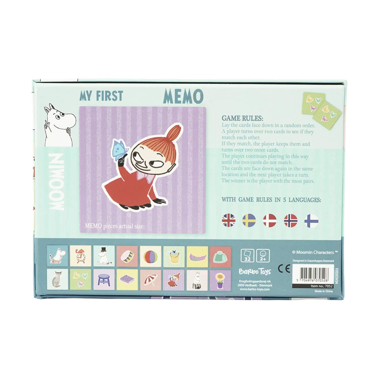 Barbo Toys Spil Moomin Spil - Mit første huskespil i Multifarvet, 4
