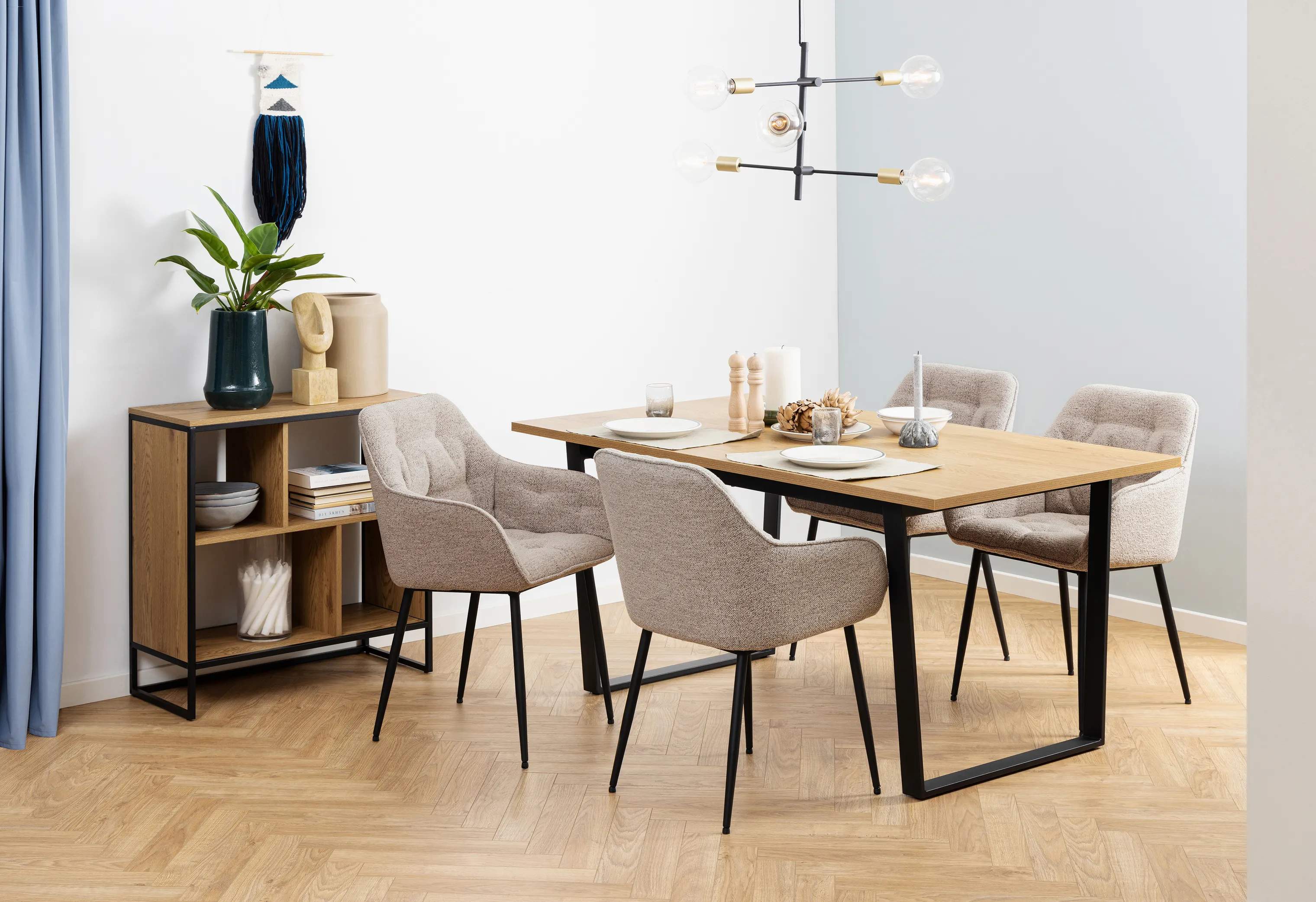 CASA Living Spisebordsstole Brooke Spisebordsstol - 2 stk. i beige/sort, 3