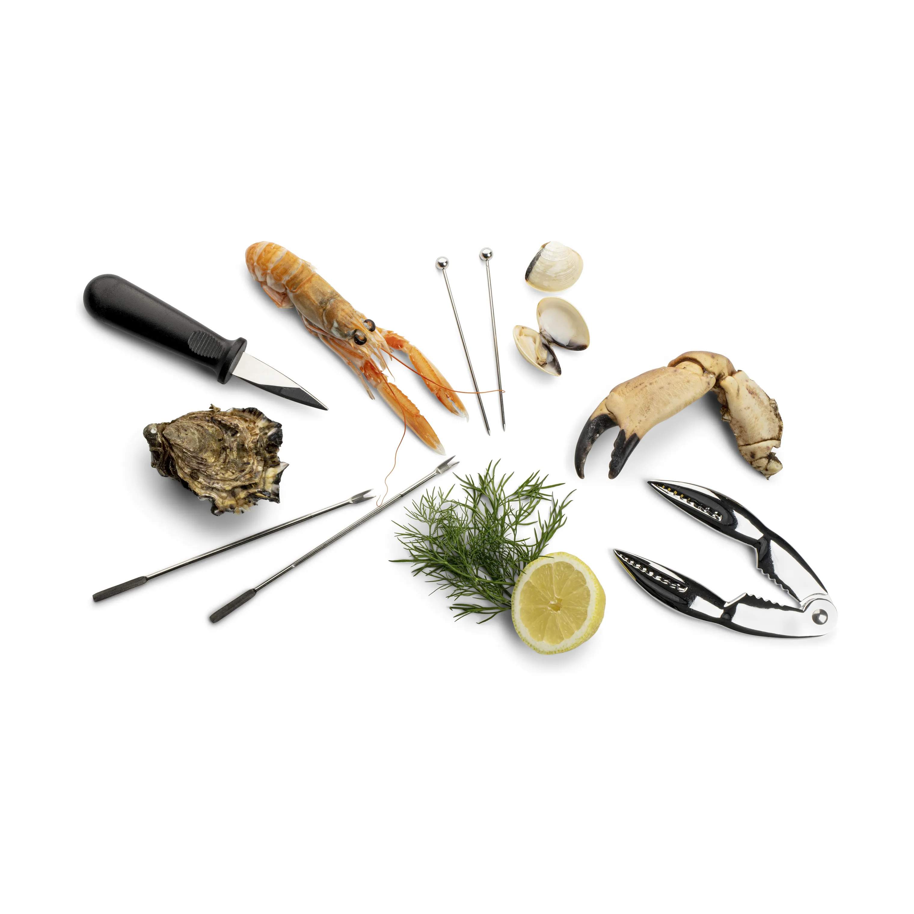 Cook & Baker Øvrigt køkkengrej Skaldyrssæt - 12 dele i Stål/sort, 4