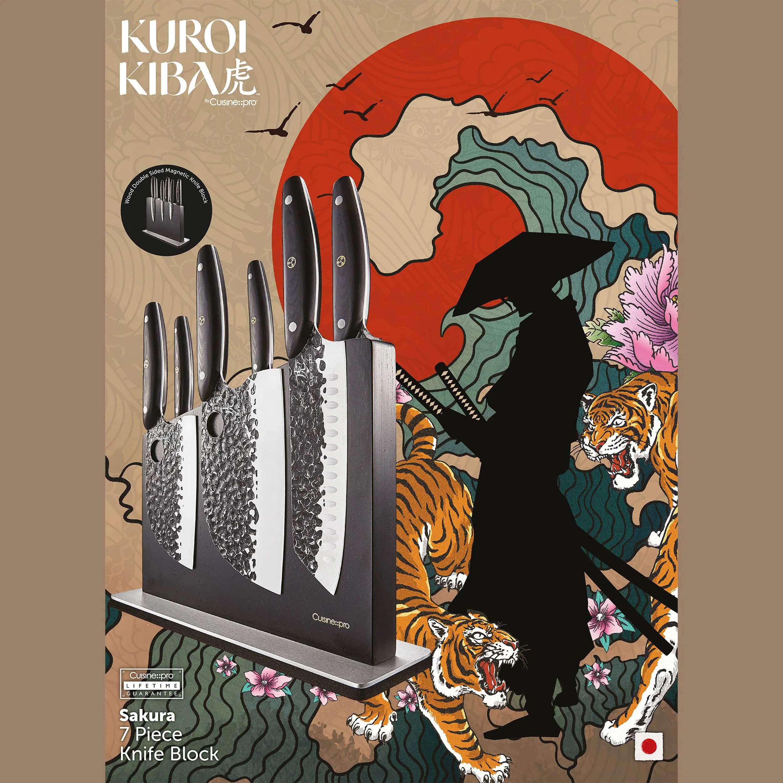 THE CUSTOM CHEF™ Knivblokke med knive Cuisine::pro Kuro Kiba Cuisine::pro® Kuroi Kiba™ Knivblok - 7 dele i Black, 5