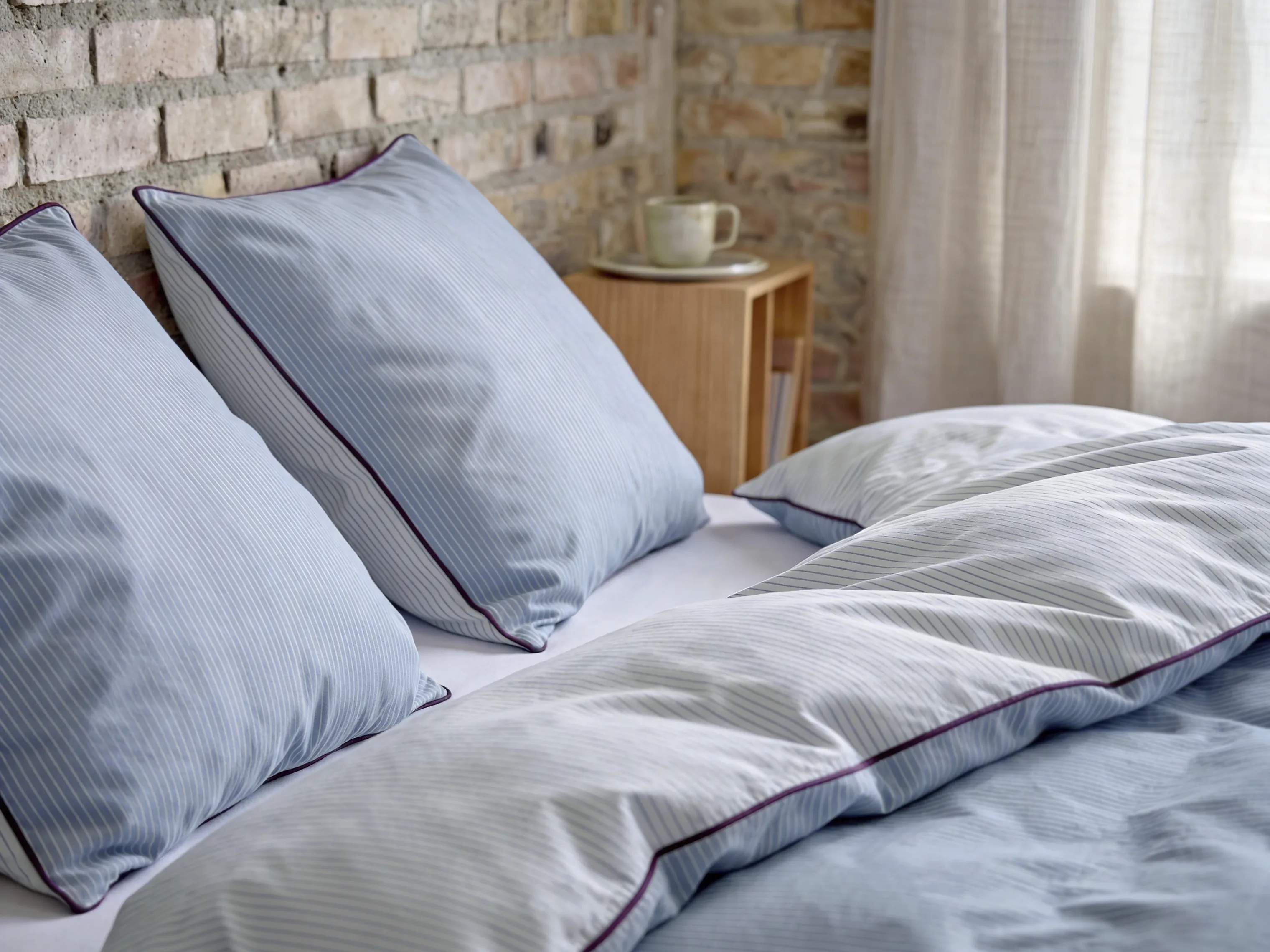 Södahl Sengetøj Sengetøj i Linen blue, B140 x L200 cm, 2