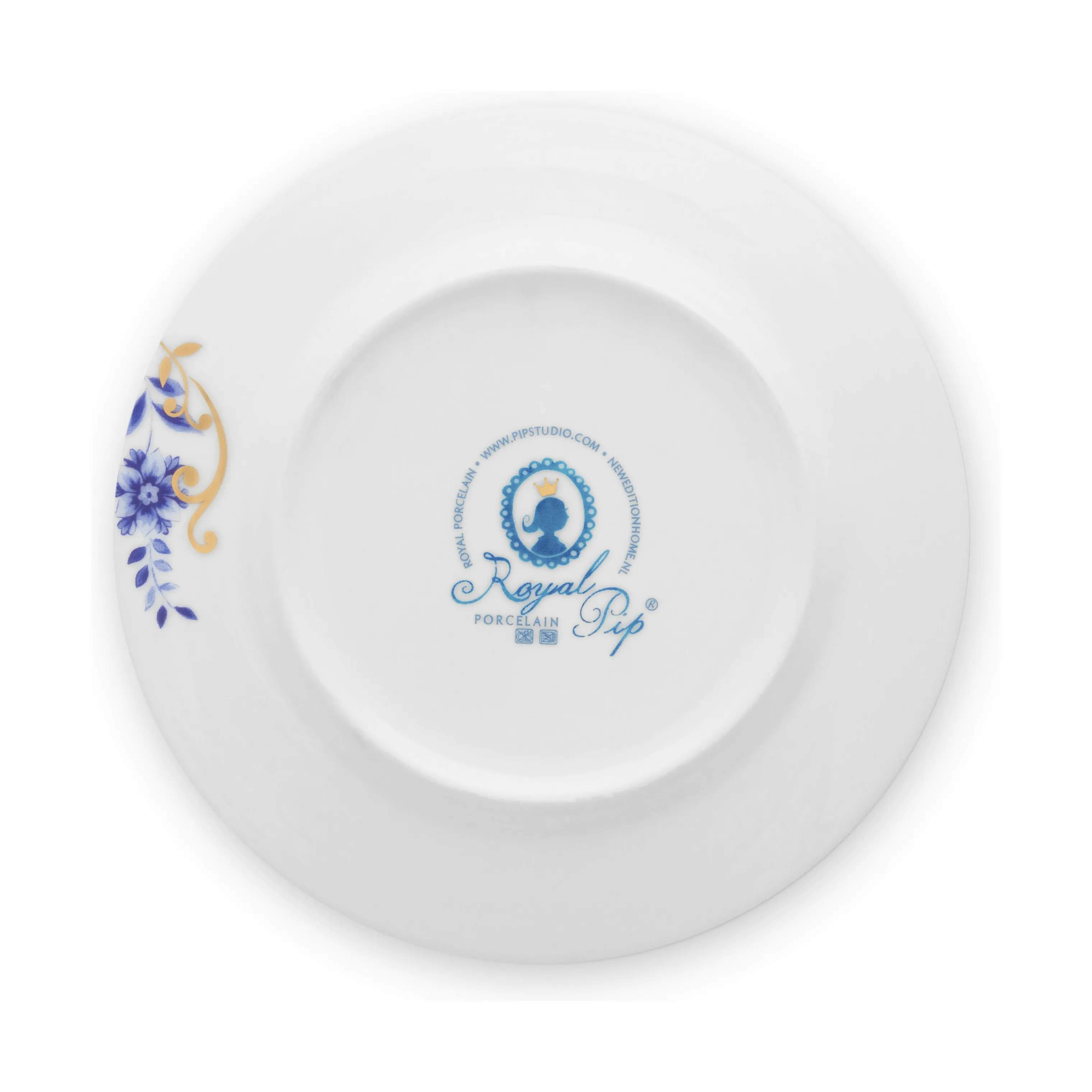 PIP Studio Frokosttallerkener Royal Stripes Tallerken i Blue / White, 17,4 cm, 2