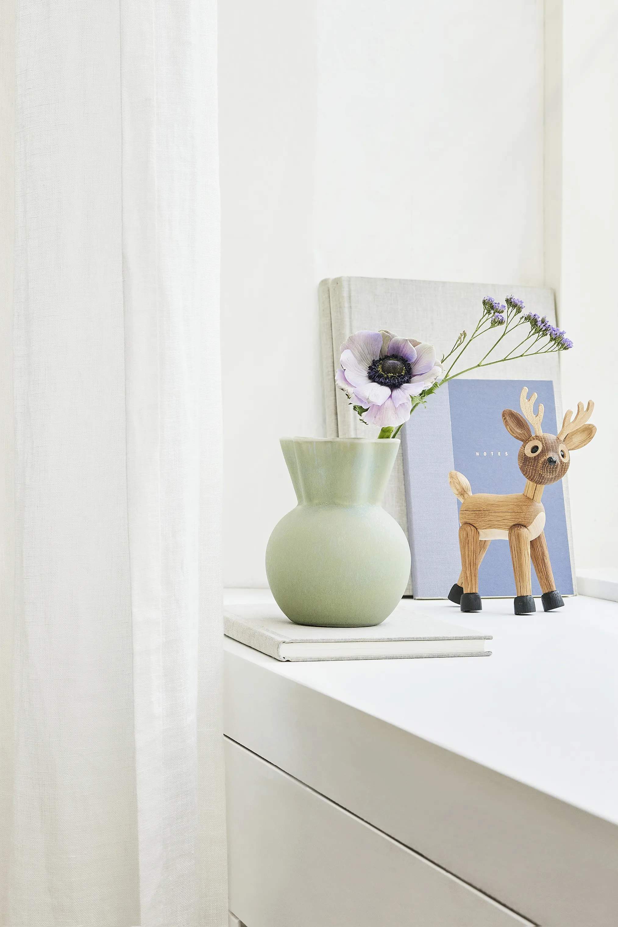 Spring Copenhagen Vaser Svungen Top Vase i Lys grøn, 14 cm, 2