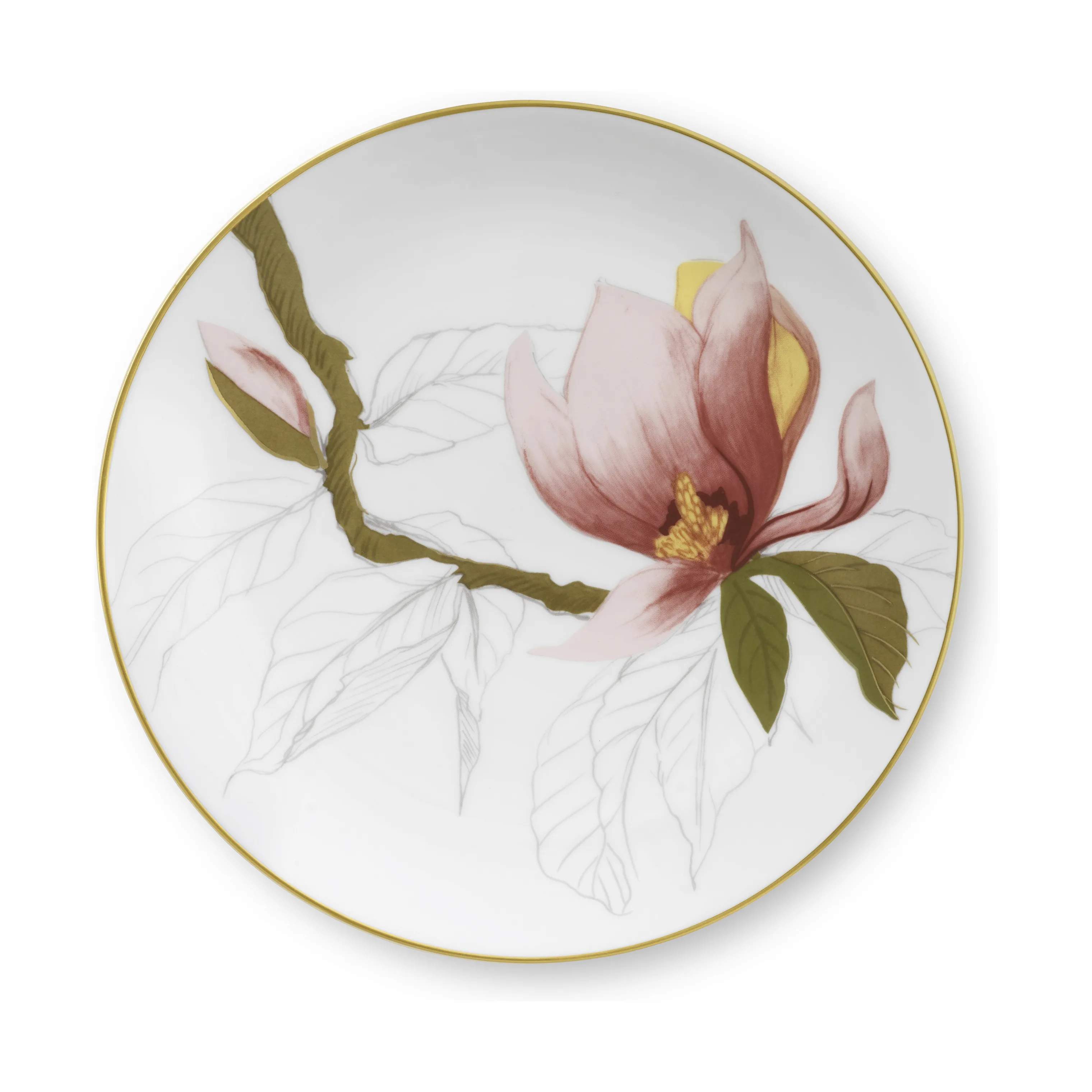 Flora Tallerken - Magnolia, magnolia, large