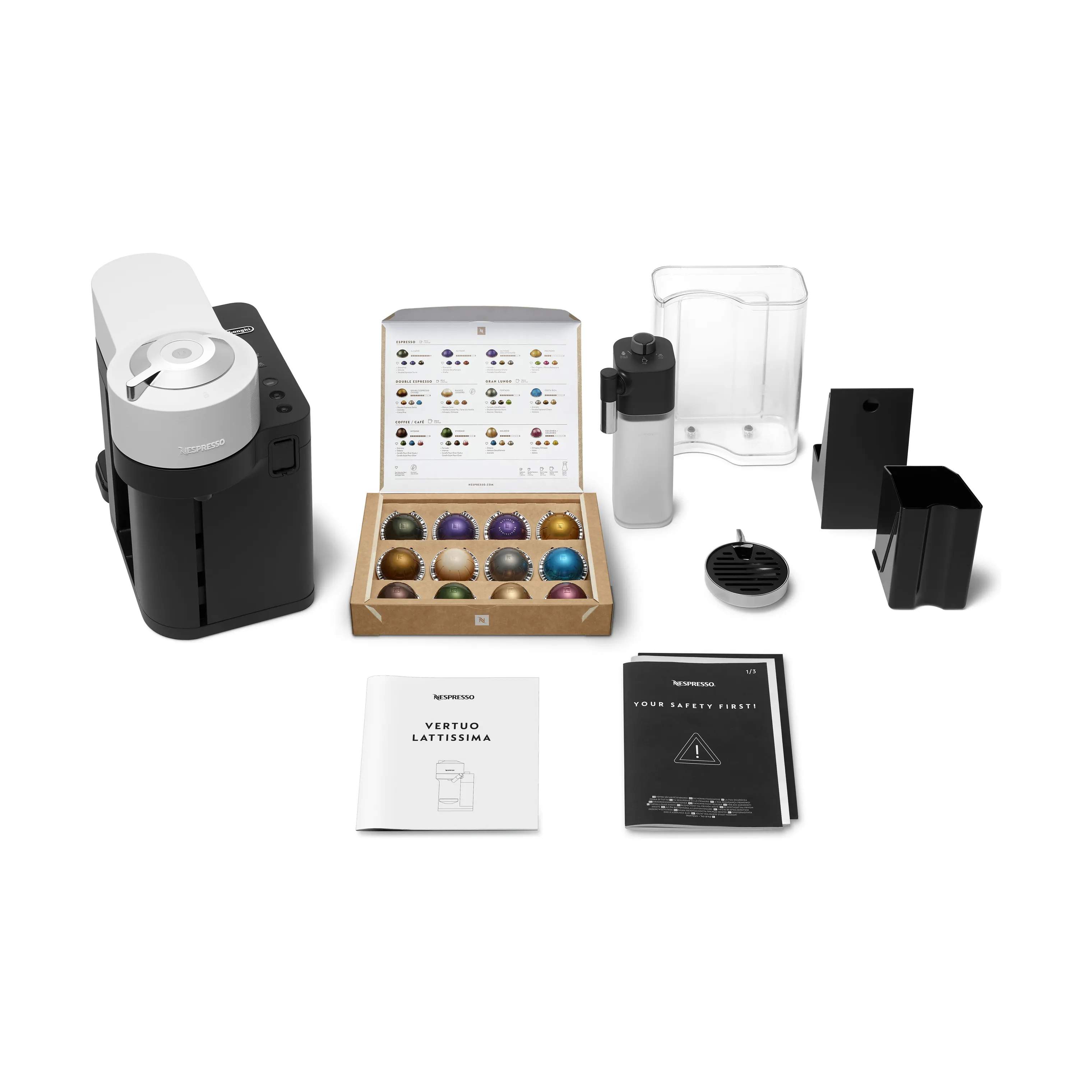 Nespresso kapselmaskiner Vertuo Next Vertuo Lattissima Kapsel Kaffemaskine i Hvid, 5