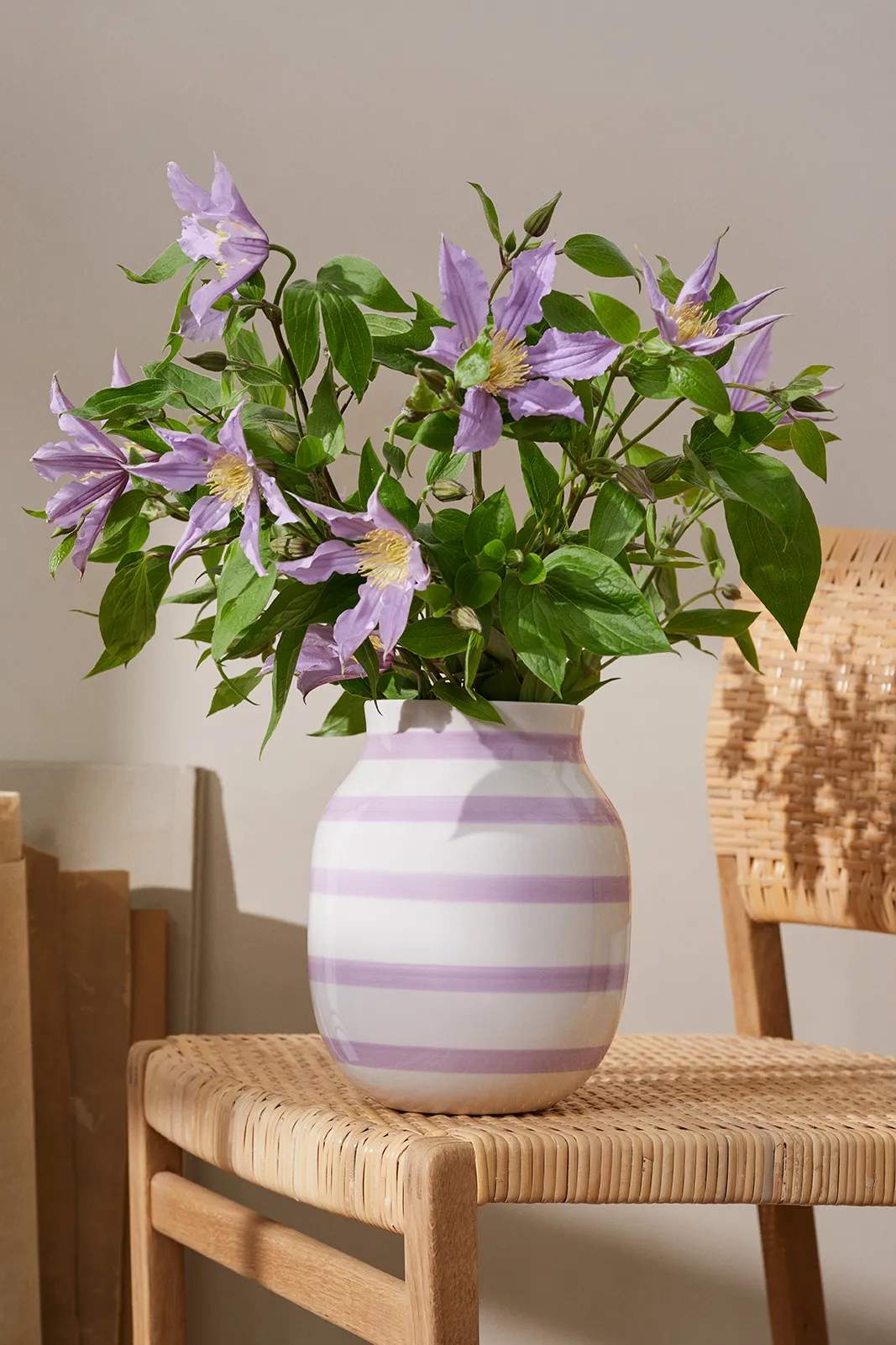 Kähler Vaser Omaggio Vase i Lavendel, H20 x Ø16 cm, 3