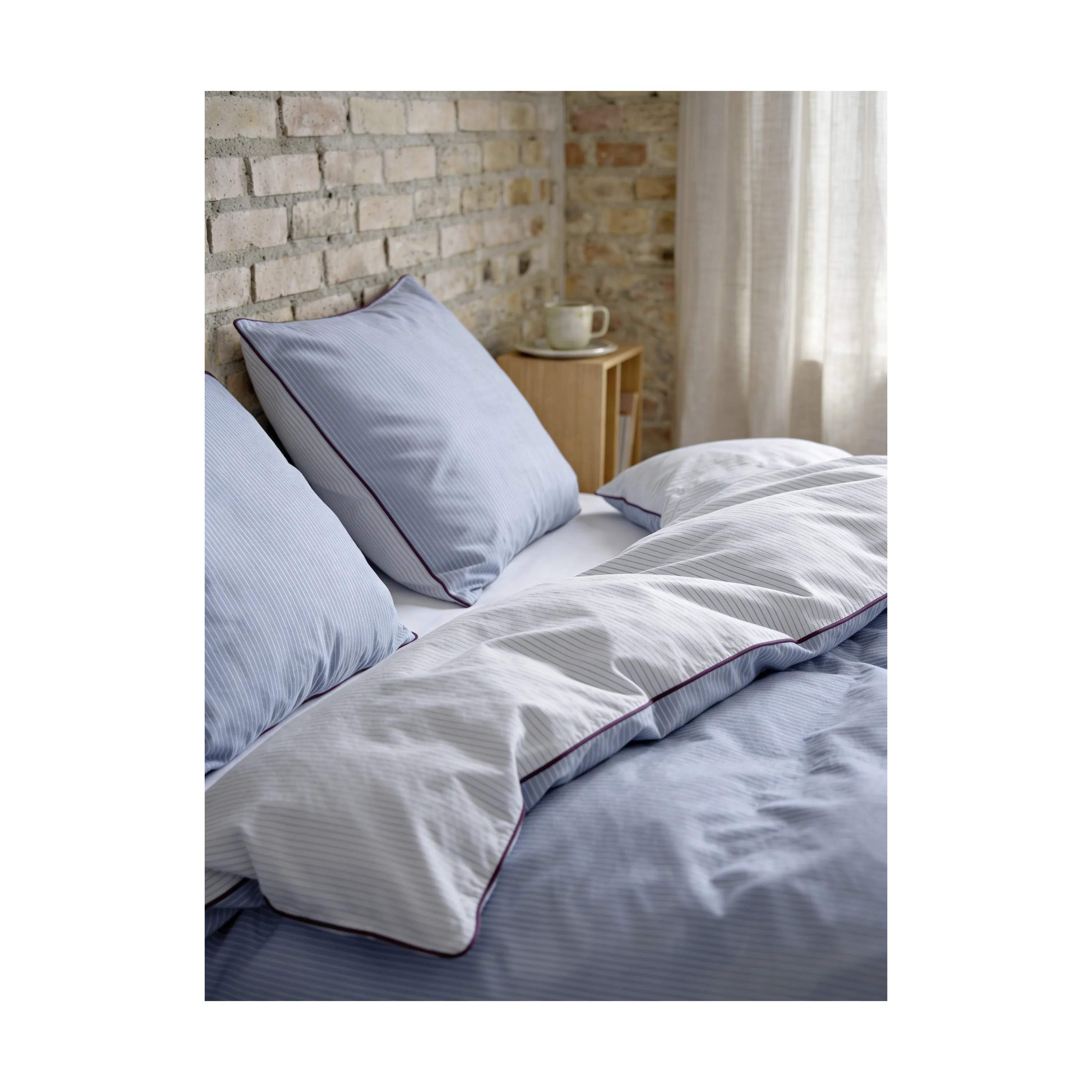 Södahl Sengetøj Sengetøj i Linen blue, B140 x L220 cm, 4