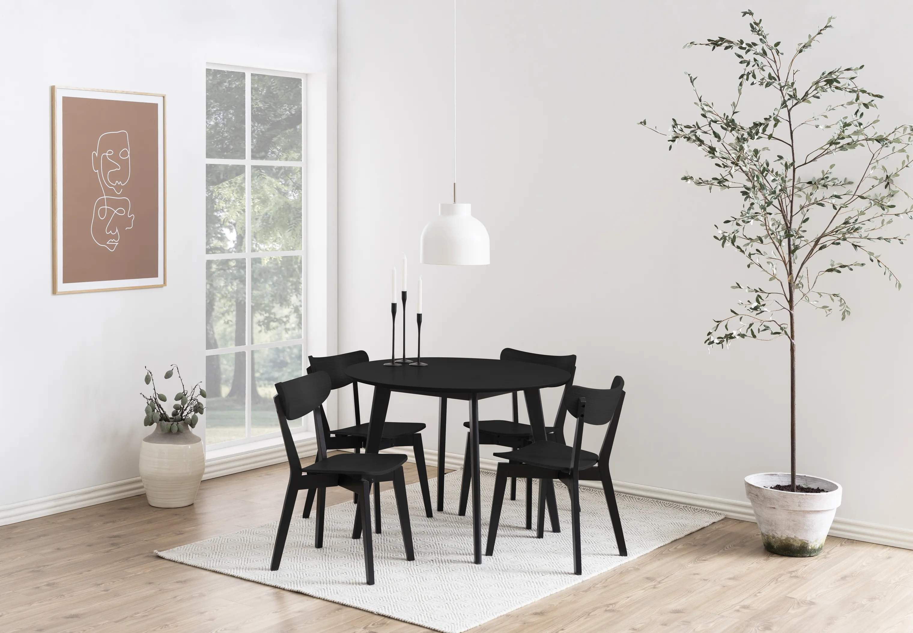 CASA Living Spisebordsstole Roxby Spisebordsstol - 2 stk. i mat sort, 3