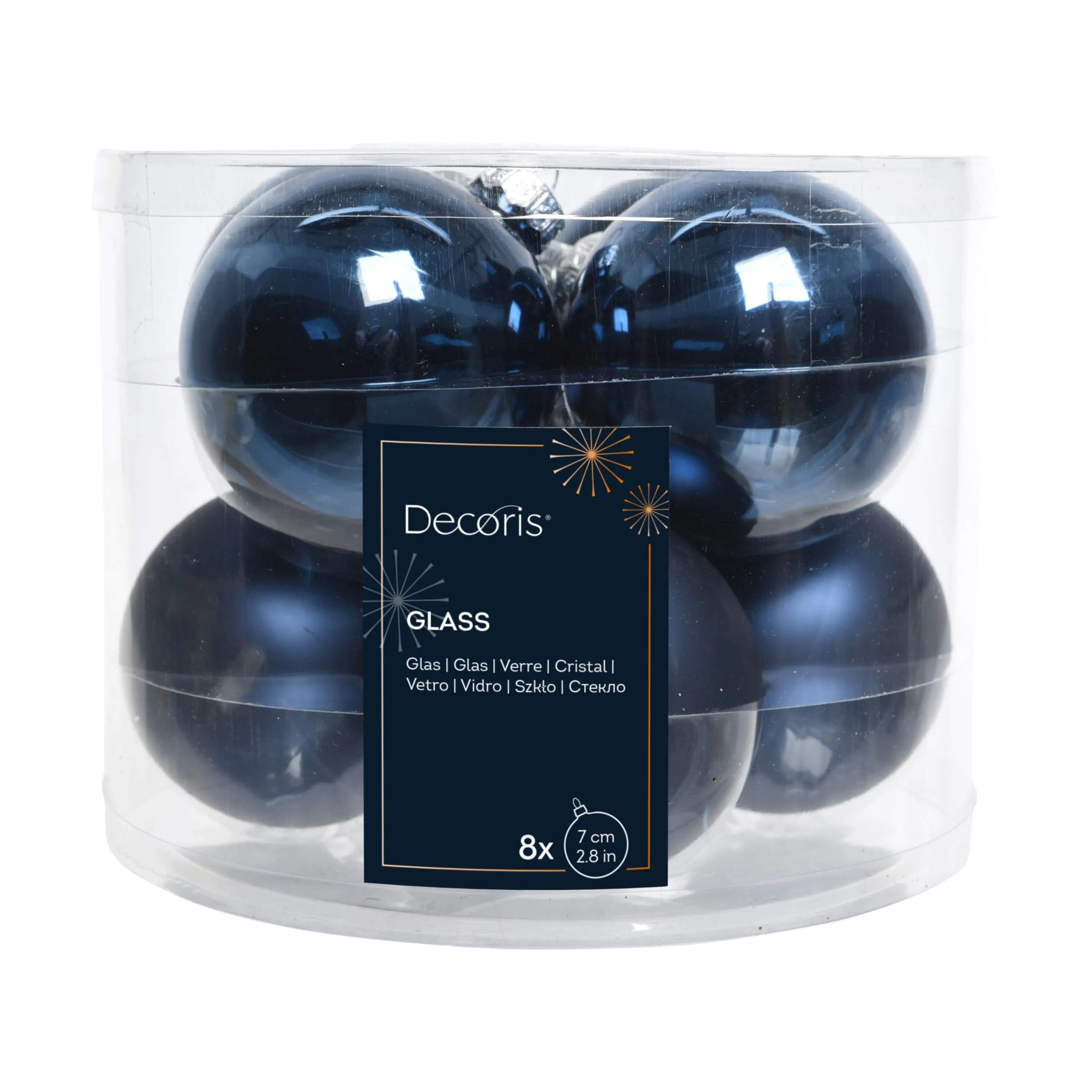 Casa Christmas Julekugler Julekugle - 8 stk. i Night blue, 2