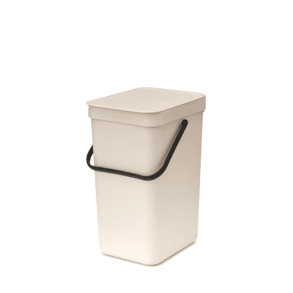 Brabantia Spande uden pedal Sort & Go Affaldsspand i Soft Beige, 12 L, 1