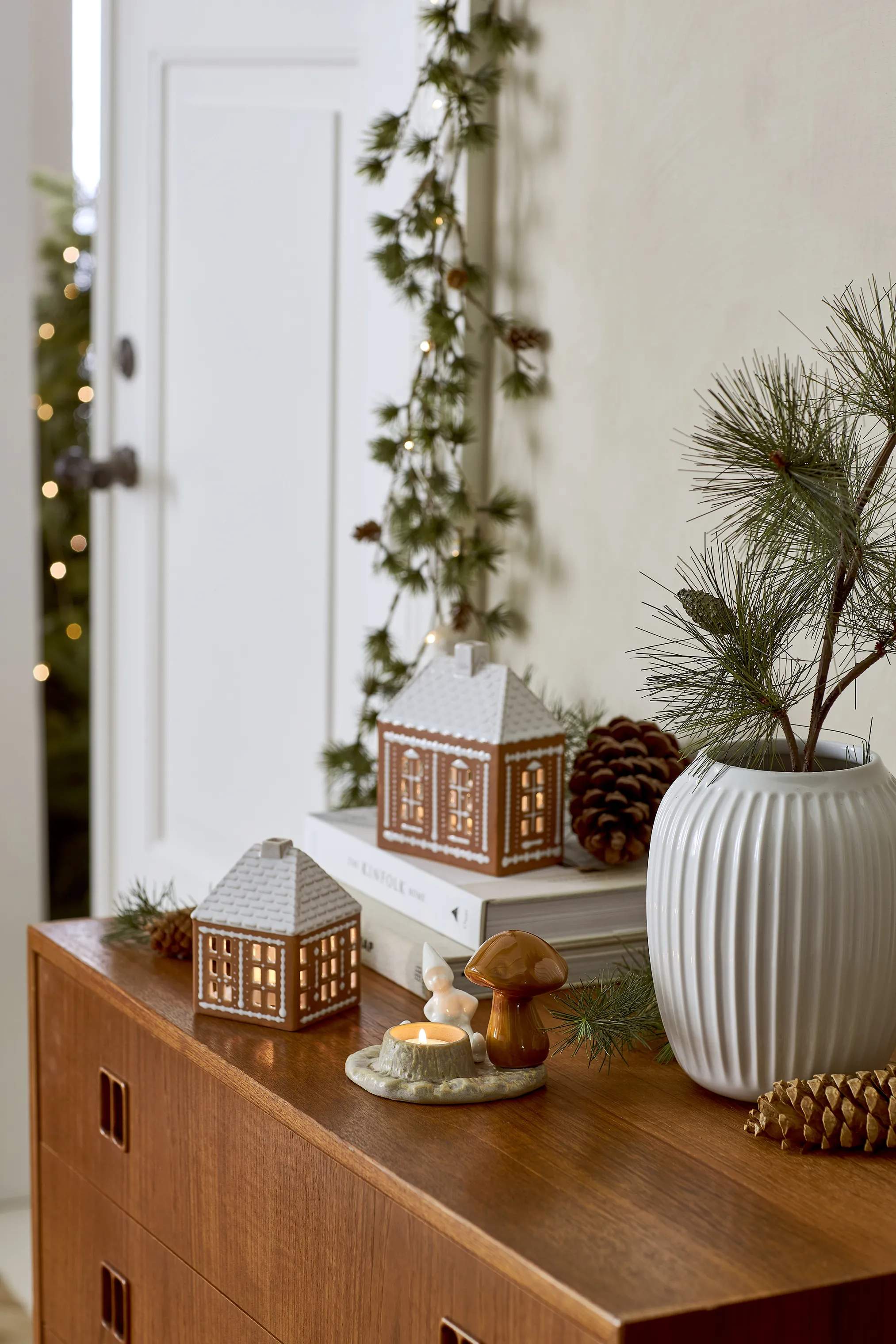 Kähler Fyrfadsstage Christmas Tales Fyrfadsstage - Julelys i Hvid, 2