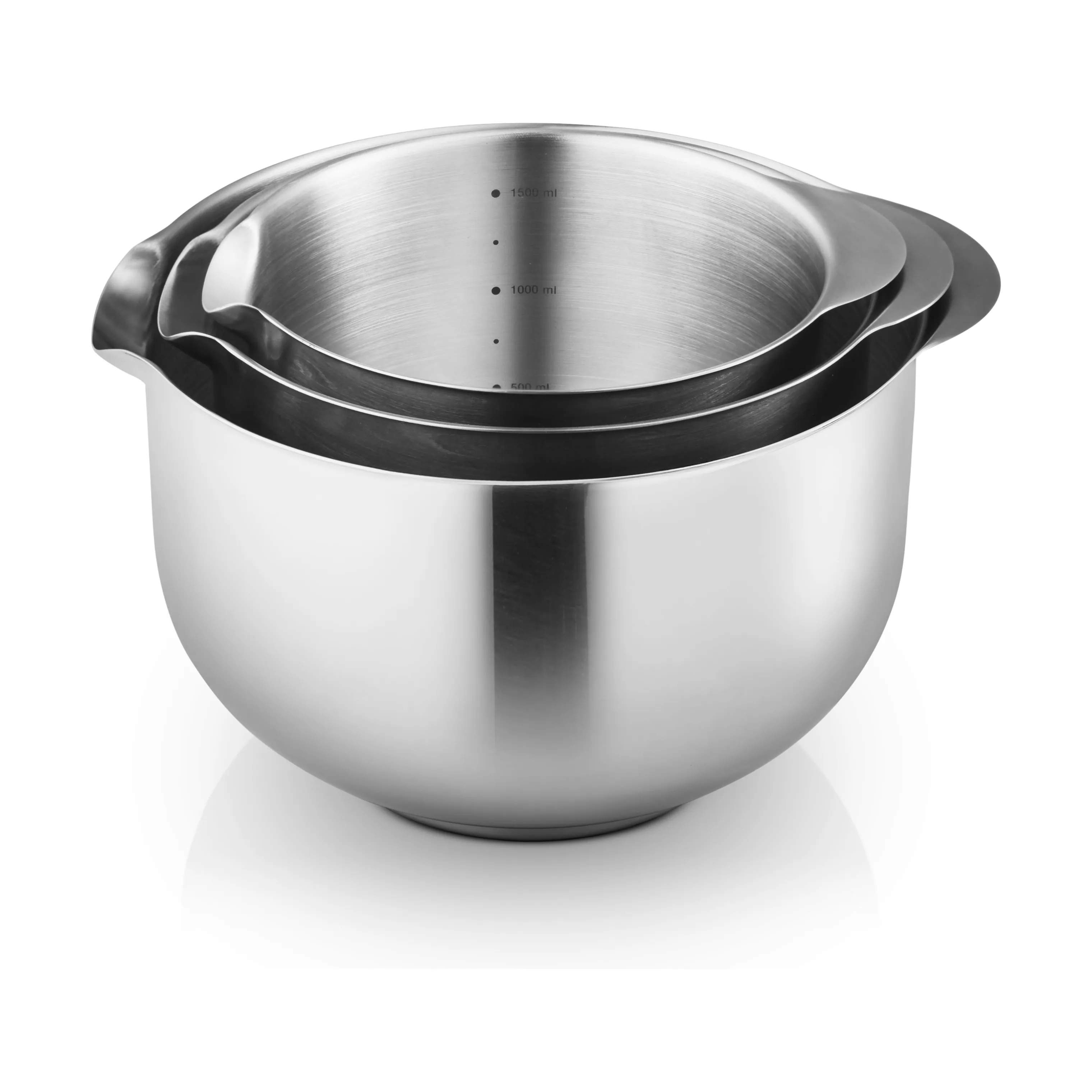 Røreskålesæt - 3 dele, polished steel, large
